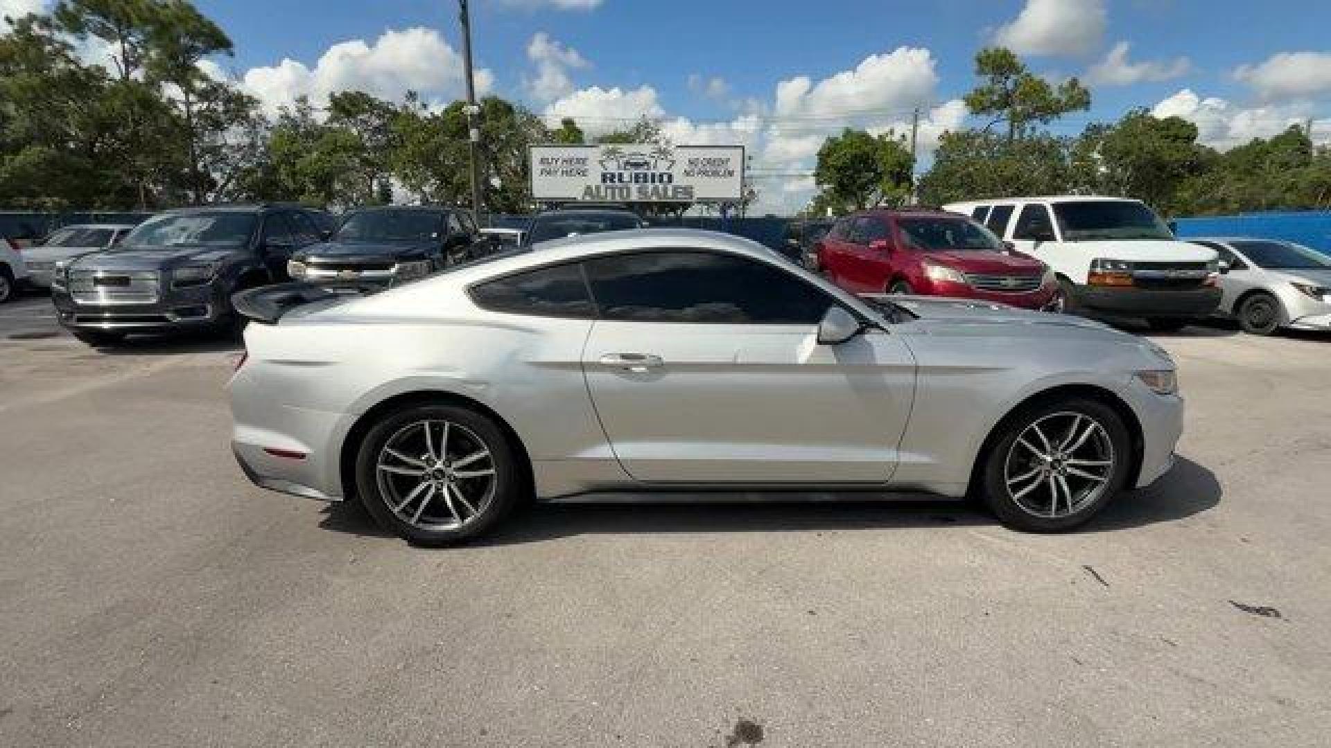 2017 Silver Ford Mustang EcoBoost Premium (1FA6P8TH2H5) with an 4 2.3 L engine, Automatic transmission, located at 27610 S Dixie Hwy, Homestead, FL, 33032, (305) 749-2348, 25.510241, -80.438301 - KBB.com 10 Coolest Cars Under $25,000. Scores 30 Highway MPG and 21 City MPG! This Ford Mustang boasts a Intercooled Turbo Premium Unleaded I-4 2.3 L/140 engine powering this Automatic transmission. ENGINE: 2.3L ECOBOOST (STD), Wireless Phone Connectivity, Wheels: 18 x 8 Magnetic Painted/Machined -i - Photo#5