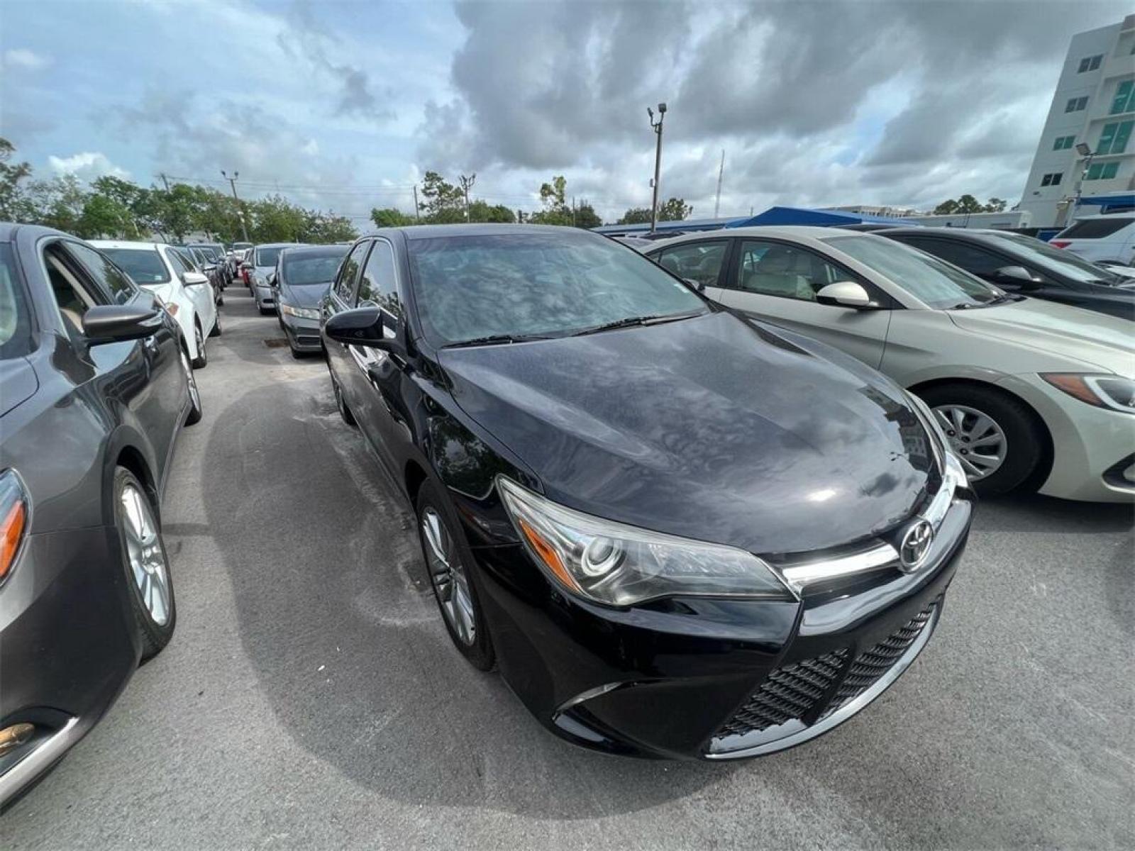 2016 Midnight Black Metallic /Black/Blue Toyota Camry Special Edition (4T1BF1FK2GU) with an 2.5L I4 SMPI DOHC engine, Automatic transmission, located at 27610 S Dixie Hwy, Homestead, FL, 33032, (305) 749-2348, 25.510241, -80.438301 - Photo #6