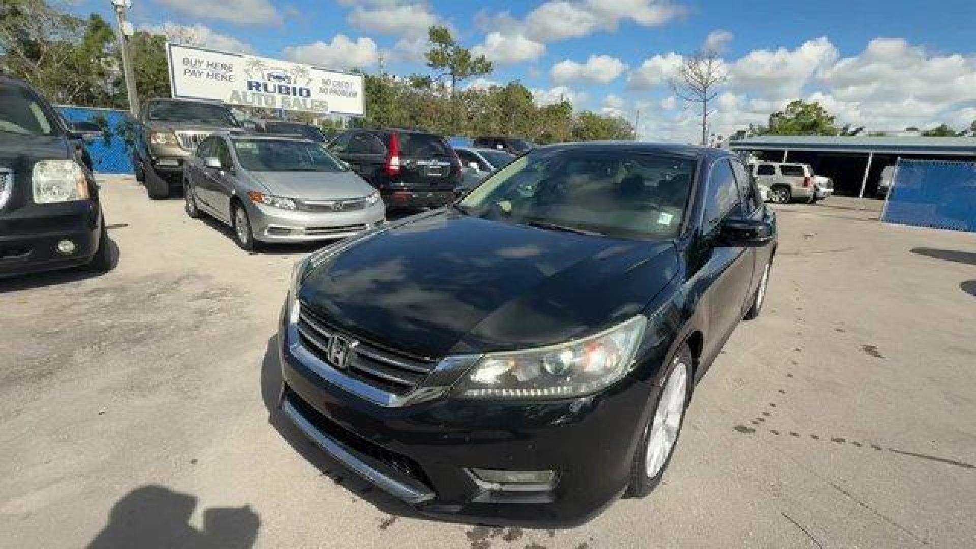 2015 Black Honda Accord Sedan (1HGCR2F70FA) with an 4 2.4 L engine, Variable transmission, located at 27610 S Dixie Hwy, Homestead, FL, 33032, (305) 749-2348, 25.510241, -80.438301 - IIHS Top Safety Pick. Boasts 36 Highway MPG and 27 City MPG! This Honda Accord Sedan delivers a Regular Unleaded I-4 2.4 L/144 engine powering this Variable transmission. Window Grid Antenna, Wheels: 17 Alloy, Vinyl Door Trim Insert.*This Honda Accord Sedan Comes Equipped with These Options *Valet F - Photo#0