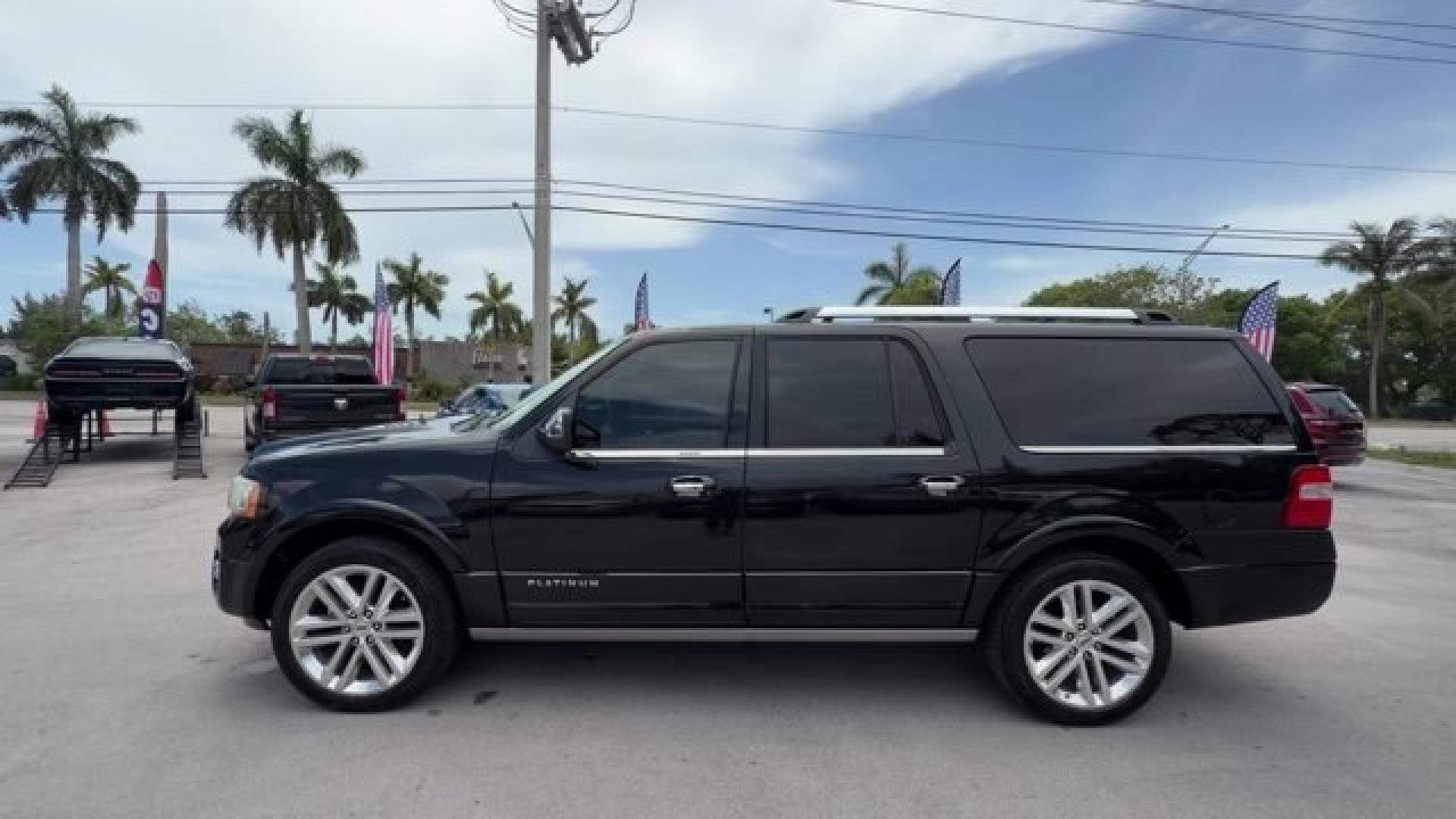 2015 Black Ford Expedition EL (1FMJK1MT8FE) with an 6 3.5 L engine, Automatic transmission, located at 27610 S Dixie Hwy, Homestead, FL, 33032, (305) 749-2348, 25.510241, -80.438301 - KBB.com Brand Image Awards. Delivers 20 Highway MPG and 14 City MPG! This Ford Expedition EL delivers a Twin Turbo Regular Unleaded V-6 3.5 L/213 engine powering this Automatic transmission. Window Grid Antenna, Wheels: 20 Polished Aluminum, Vinyl Door Trim Insert.* This Ford Expedition EL Features- Photo#1
