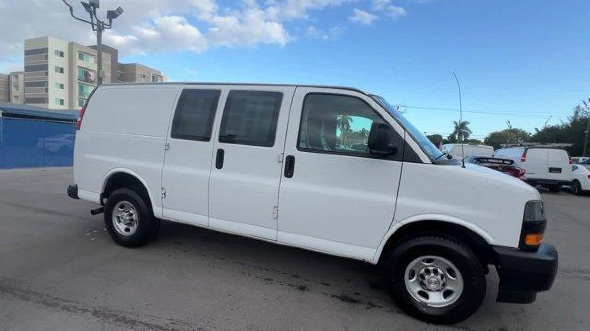 2022 Summit White /Medium Pewter Chevrolet Express Cargo Van (1GCWGAFP1N1) with an 6 4.3L engine, Automatic transmission, located at 27610 S Dixie Hwy, Homestead, FL, 33032, (305) 749-2348, 25.510241, -80.438301 - This Chevrolet Express Cargo Van boasts a Gas V6 4.3L/ engine powering this Automatic transmission. WORK VAN PREFERRED EQUIPMENT GROUP includes standard equipment, WINDOW SECURITY BAR, REAR SIDE DOOR GLASS, VISORS, DRIVER AND FRONT PASSENGER, VINYL in lieu of standard cloth.* This Chevrolet Express - Photo#5