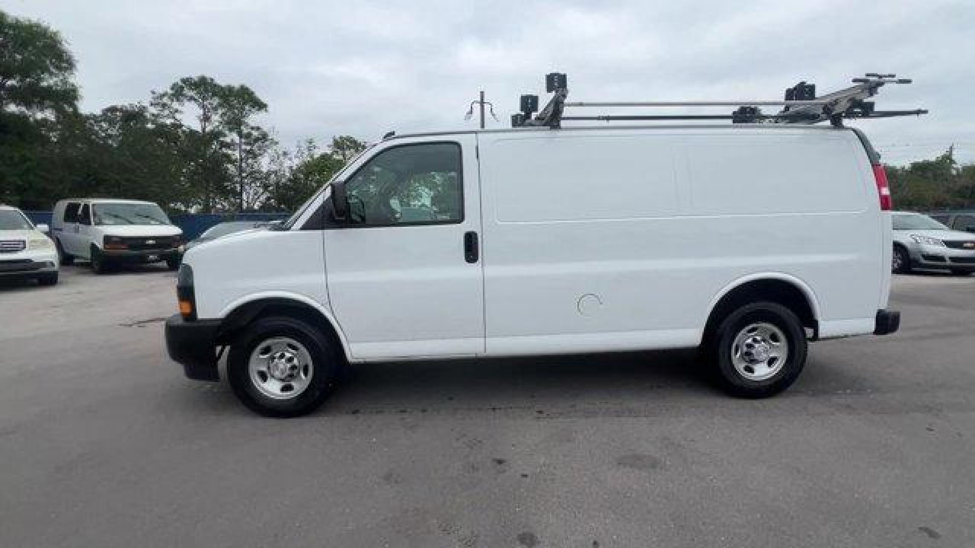 2018 Summit White /Medium Pewter Chevrolet Express Cargo Van (1GCWGAFP4J1) with an 6 4.3L engine, Automatic transmission, located at 27610 S Dixie Hwy, Homestead, FL, 33032, (305) 749-2348, 25.510241, -80.438301 - KBB.com 10 Most Awarded Brands. This Chevrolet Express Cargo Van boasts a Gas V6 4.3L/ engine powering this Automatic transmission. VISORS, DRIVER AND FRONT PASSENGER vinyl in lieu of standard cloth, TRANSMISSION, 8-SPEED AUTOMATIC, ELECTRONICALLY CONTROLLED with overdrive and tow/haul mode, include - Photo#1
