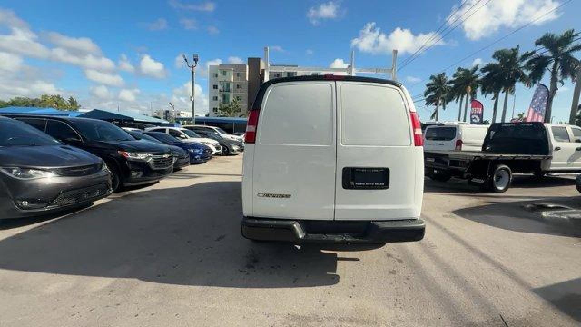 2018 Summit White /Medium Pewter Chevrolet Express Cargo Van (1GCWGAFP4J1) with an 6 4.3L engine, Automatic transmission, located at 27610 S Dixie Hwy, Homestead, FL, 33032, (305) 749-2348, 25.510241, -80.438301 - KBB.com 10 Most Awarded Brands. This Chevrolet Express Cargo Van boasts a Gas V6 4.3L/ engine powering this Automatic transmission. VISORS, DRIVER AND FRONT PASSENGER vinyl in lieu of standard cloth, TRANSMISSION, 8-SPEED AUTOMATIC, ELECTRONICALLY CONTROLLED with overdrive and tow/haul mode, include - Photo#3