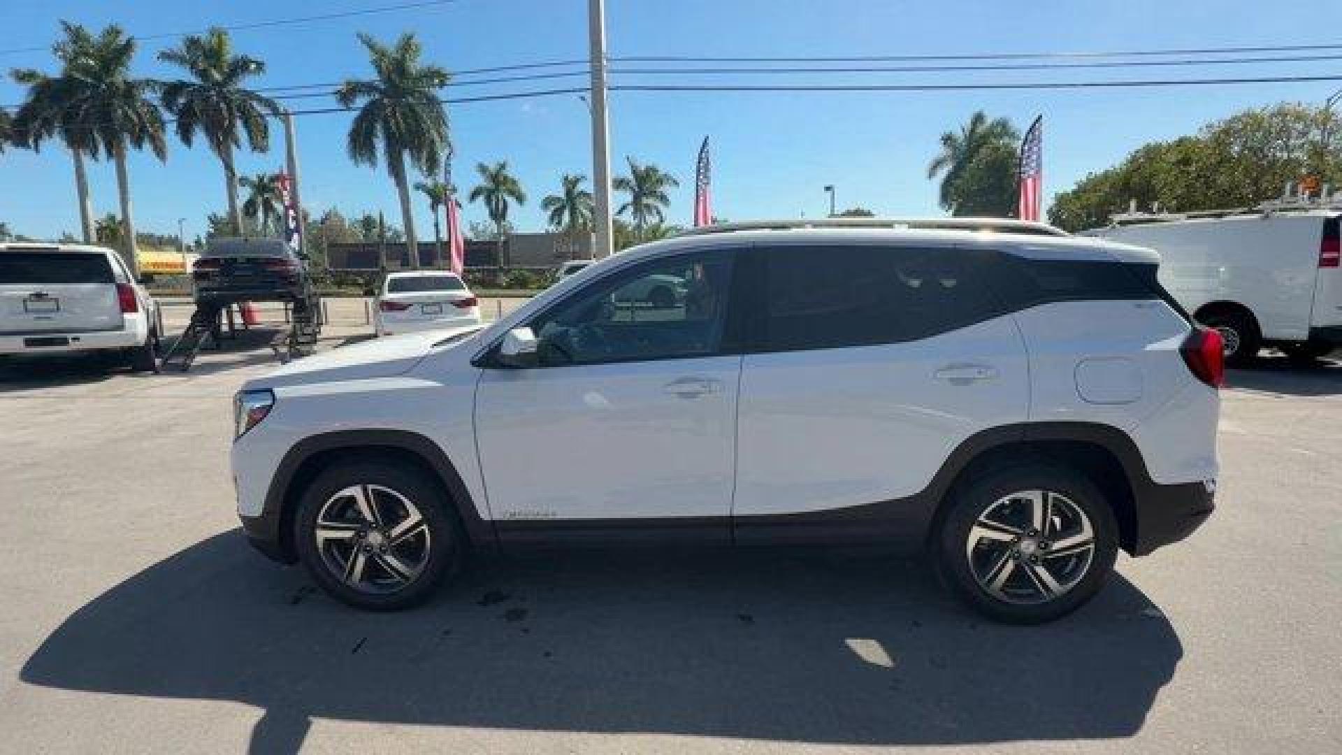 2021 Summit White /Medium Ash Gray/Jet Black GMC Terrain (3GKALPEV8ML) with an 4 1.5L engine, Automatic transmission, located at 27610 S Dixie Hwy, Homestead, FL, 33032, (305) 749-2348, 25.510241, -80.438301 - Delivers 30 Highway MPG and 25 City MPG! This GMC Terrain delivers a Turbocharged Gas 1.5L/92 engine powering this Automatic transmission. WHEELS, 18 X 7 (45.7 CM X 17.8 CM), MACHINED ALUMINUM with Gray painted accents (STD), TRANSMISSION, 9-SPEED AUTOMATIC 9T45, ELECTRONICALLY-CONTROLLED WITH OVERD - Photo#1