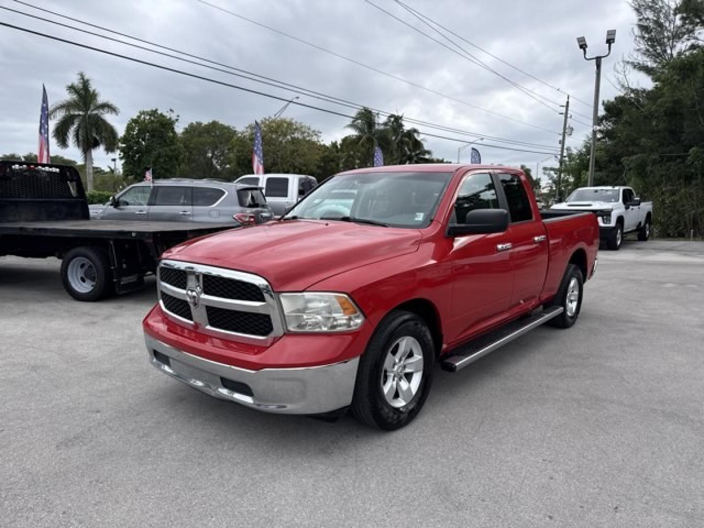 2017 Flame Red Clearcoat /Diesel Gray/Black Ram 1500 (1C6RR6GG5HS) with an 6 3.6 L engine, Automatic transmission, located at 27610 S Dixie Hwy, Homestead, FL, 33032, (305) 749-2348, 25.510241, -80.438301 - Boasts 25 Highway MPG and 17 City MPG! This Ram 1500 boasts a Regular Unleaded V-6 3.6 L/220 engine powering this Automatic transmission. WHEELS: 17 X 7 ALUMINUM (STD), WHEEL TO WHEEL SIDE STEPS, UNDER RAIL BOX BEDLINER.*This Ram 1500 Comes Equipped with These Options *QUICK ORDER PACKAGE 22G SLT -i - Photo#0
