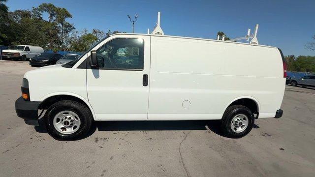 2019 Summit White /Medium Pewter GMC Savana Cargo Van (1GTW7AFG0K1) with an 8 6.0L engine, Automatic transmission, located at 27610 S Dixie Hwy, Homestead, FL, 33032, (305) 749-2348, 25.510241, -80.438301 - This GMC Savana Cargo Van boasts a Gas/Ethanol V8 6.0L/364 engine powering this Automatic transmission. WINDOW SECURITY BAR, REAR SIDE DOOR GLASS, VISORS, DRIVER AND FRONT PASSENGER vinyl in lieu of standard cloth, TRANSMISSION, 6-SPEED AUTOMATIC, HEAVY-DUTY, ELECTRONICALLY CONTROLLED with overdrive - Photo#1