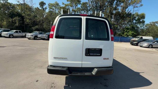 2019 Summit White /Medium Pewter GMC Savana Cargo Van (1GTW7AFG0K1) with an 8 6.0L engine, Automatic transmission, located at 27610 S Dixie Hwy, Homestead, FL, 33032, (305) 749-2348, 25.510241, -80.438301 - This GMC Savana Cargo Van boasts a Gas/Ethanol V8 6.0L/364 engine powering this Automatic transmission. WINDOW SECURITY BAR, REAR SIDE DOOR GLASS, VISORS, DRIVER AND FRONT PASSENGER vinyl in lieu of standard cloth, TRANSMISSION, 6-SPEED AUTOMATIC, HEAVY-DUTY, ELECTRONICALLY CONTROLLED with overdrive - Photo#3