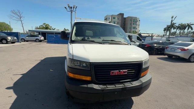 2019 Summit White /Medium Pewter GMC Savana Cargo Van (1GTW7AFG0K1) with an 8 6.0L engine, Automatic transmission, located at 27610 S Dixie Hwy, Homestead, FL, 33032, (305) 749-2348, 25.510241, -80.438301 - This GMC Savana Cargo Van boasts a Gas/Ethanol V8 6.0L/364 engine powering this Automatic transmission. WINDOW SECURITY BAR, REAR SIDE DOOR GLASS, VISORS, DRIVER AND FRONT PASSENGER vinyl in lieu of standard cloth, TRANSMISSION, 6-SPEED AUTOMATIC, HEAVY-DUTY, ELECTRONICALLY CONTROLLED with overdrive - Photo#7