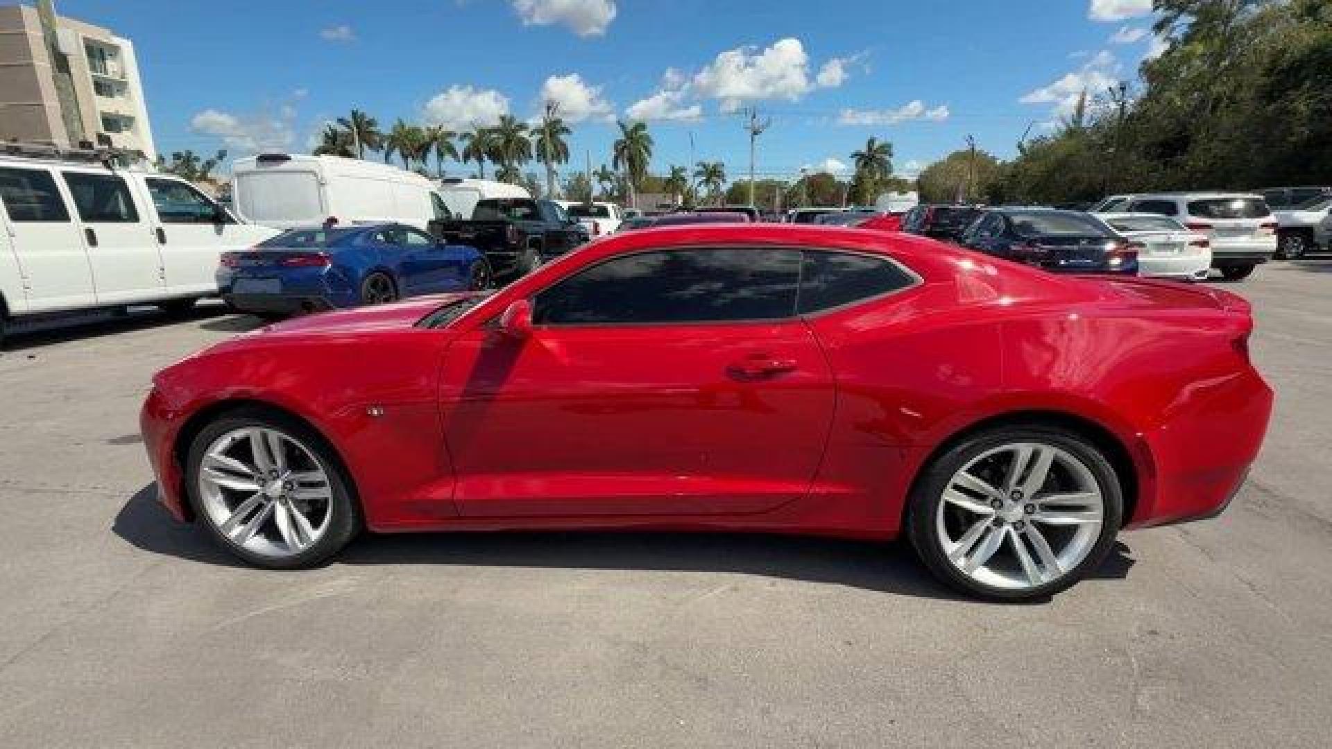 2016 Red Hot /Jet Black Chevrolet Camaro (1G1FB1RS9G0) with an 6 3.6L engine, Automatic transmission, located at 27610 S Dixie Hwy, Homestead, FL, 33032, (305) 749-2348, 25.510241, -80.438301 - Ward's 10 Best Engines. Only 96,129 Miles! Delivers 28 Highway MPG and 18 City MPG! This Chevrolet Camaro delivers a Gas V6 3.6L/222 engine powering this Automatic transmission. WHEELS, 20 (50.8 CM) 5-SPLIT SPOKE BRIGHT SILVER-PAINTED ALUMINUM, TRANSMISSION, 8-SPEED AUTOMATIC includes transmission o - Photo#1