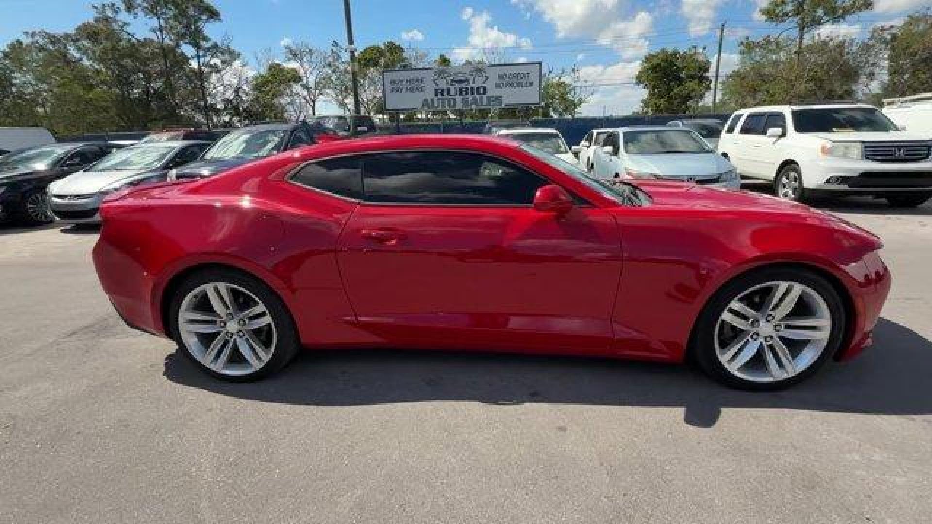2016 Red Hot /Jet Black Chevrolet Camaro (1G1FB1RS9G0) with an 6 3.6L engine, Automatic transmission, located at 27610 S Dixie Hwy, Homestead, FL, 33032, (305) 749-2348, 25.510241, -80.438301 - Ward's 10 Best Engines. Only 96,129 Miles! Delivers 28 Highway MPG and 18 City MPG! This Chevrolet Camaro delivers a Gas V6 3.6L/222 engine powering this Automatic transmission. WHEELS, 20 (50.8 CM) 5-SPLIT SPOKE BRIGHT SILVER-PAINTED ALUMINUM, TRANSMISSION, 8-SPEED AUTOMATIC includes transmission o - Photo#5