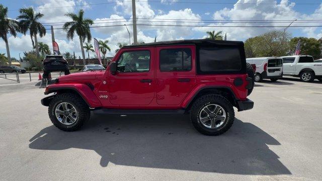 2020 Firecracker Red Clearcoat /Black Jeep Wrangler Unlimited (1C4HJXEG4LW) with an 6 3.6 L engine, Automatic transmission, located at 27610 S Dixie Hwy, Homestead, FL, 33032, (305) 749-2348, 25.510241, -80.438301 - Scores 22 Highway MPG and 19 City MPG! This Jeep Wrangler Unlimited boasts a Gas/Electric V-6 3.6 L/220 engine powering this Automatic transmission. WHEELS: 18 X 7.5 POLISHED W/GRAY SPOKES (STD), TRANSMISSION: 8-SPEED AUTOMATIC (850RE) -inc: TIP Start, Hill Descent Control, TIRES: 255/70R18 ALL SEAS - Photo#1