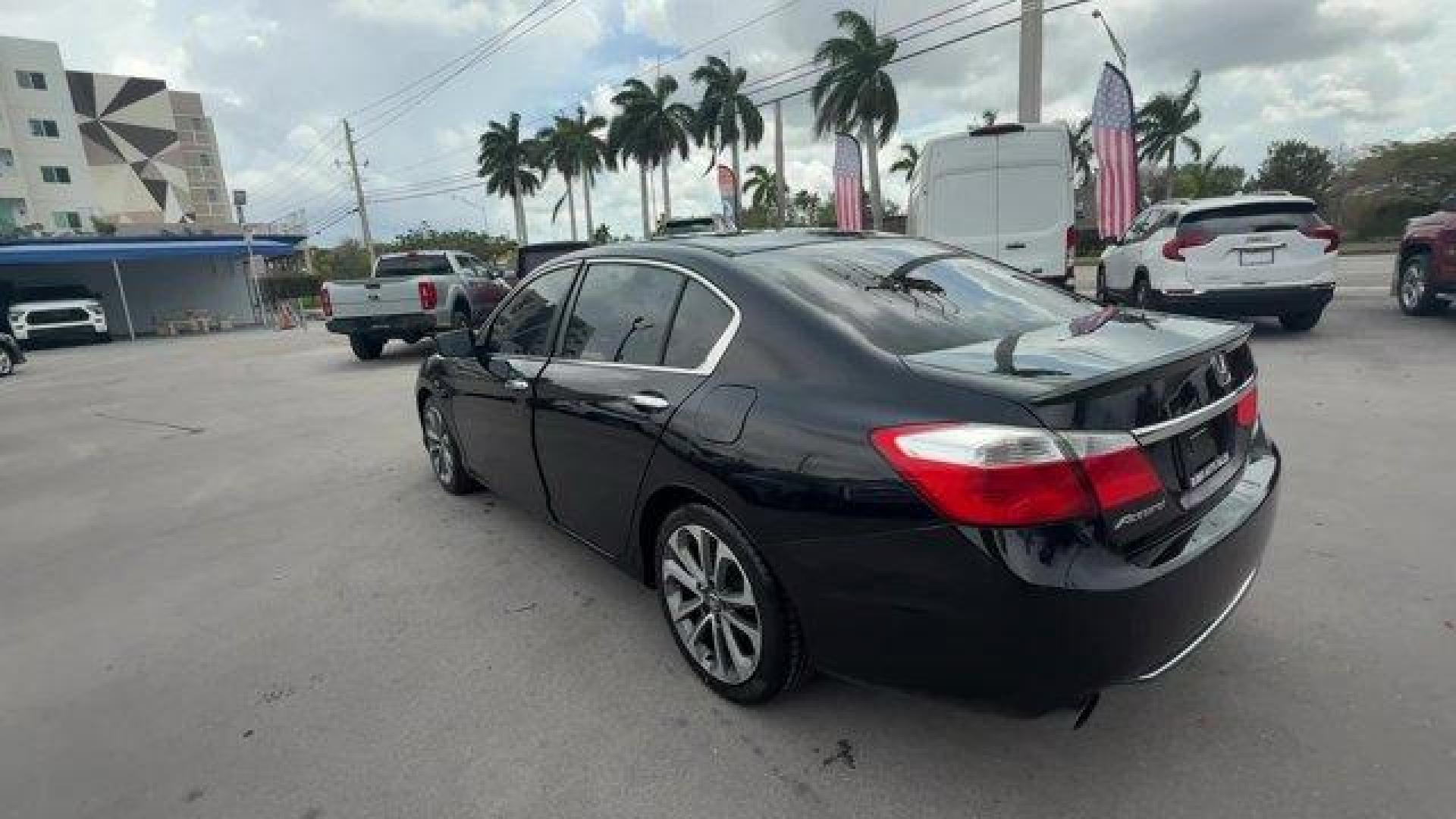 2014 Black Honda Accord Sedan (1HGCR2F54EA) with an 4 2.4 L engine, Variable transmission, located at 27610 S Dixie Hwy, Homestead, FL, 33032, (305) 749-2348, 25.510241, -80.438301 - IIHS Top Safety Pick+. Only 107,621 Miles! Boasts 34 Highway MPG and 26 City MPG! This Honda Accord Sedan boasts a Regular Unleaded I-4 2.4 L/144 engine powering this Variable transmission. Window Grid Antenna, Wheels: 18 Alloy, Vinyl Door Trim Insert.* This Honda Accord Sedan Features the Following - Photo#2