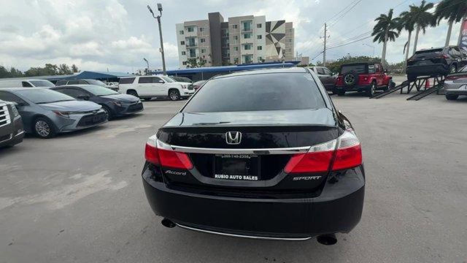 2014 Black Honda Accord Sedan (1HGCR2F54EA) with an 4 2.4 L engine, Variable transmission, located at 27610 S Dixie Hwy, Homestead, FL, 33032, (305) 749-2348, 25.510241, -80.438301 - IIHS Top Safety Pick+. Only 107,621 Miles! Boasts 34 Highway MPG and 26 City MPG! This Honda Accord Sedan boasts a Regular Unleaded I-4 2.4 L/144 engine powering this Variable transmission. Window Grid Antenna, Wheels: 18 Alloy, Vinyl Door Trim Insert.* This Honda Accord Sedan Features the Following - Photo#3