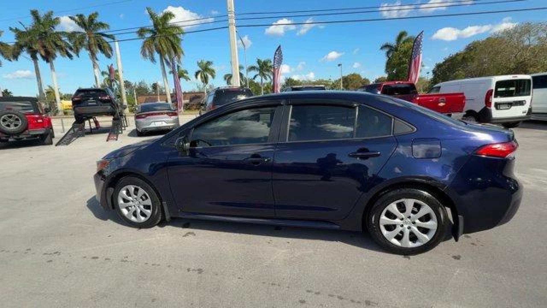 2021 Blue Toyota Corolla (5YFEPMAE1MP) with an 4 1.8 L engine, Variable transmission, located at 27610 S Dixie Hwy, Homestead, FL, 33032, (305) 749-2348, 25.510241, -80.438301 - Scores 38 Highway MPG and 30 City MPG! This Toyota Corolla boasts a Regular Unleaded I-4 1.8 L/110 engine powering this Variable transmission. Wheels: 16 Wide Vent Steel, Wheels w/Full Wheel Covers, Variable Intermittent Wipers.* This Toyota Corolla Features the Following Options *Urethane Gear Shif - Photo#1