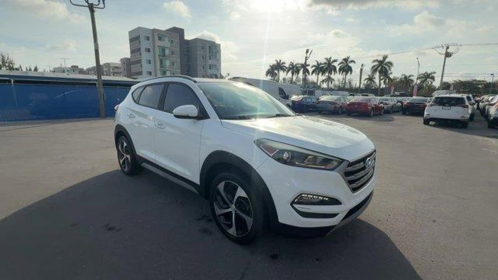 2017 Dazzling White /Gray Hyundai Tucson (KM8J33A28HU) with an 4 1.6 L engine, Automatic transmission, located at 27610 S Dixie Hwy, Homestead, FL, 33032, (305) 749-2348, 25.510241, -80.438301 - IIHS Top Safety Pick. Delivers 32 Highway MPG and 26 City MPG! This Hyundai Tucson delivers a Intercooled Turbo Regular Unleaded I-4 1.6 L/97 engine powering this Automatic transmission. OPTION GROUP 01, GRAY, YES ESSENTIALS CLOTH SEAT TRIM -inc: odor resistant cloth, FIRST AID KIT.*This Hyundai Tuc - Photo#6