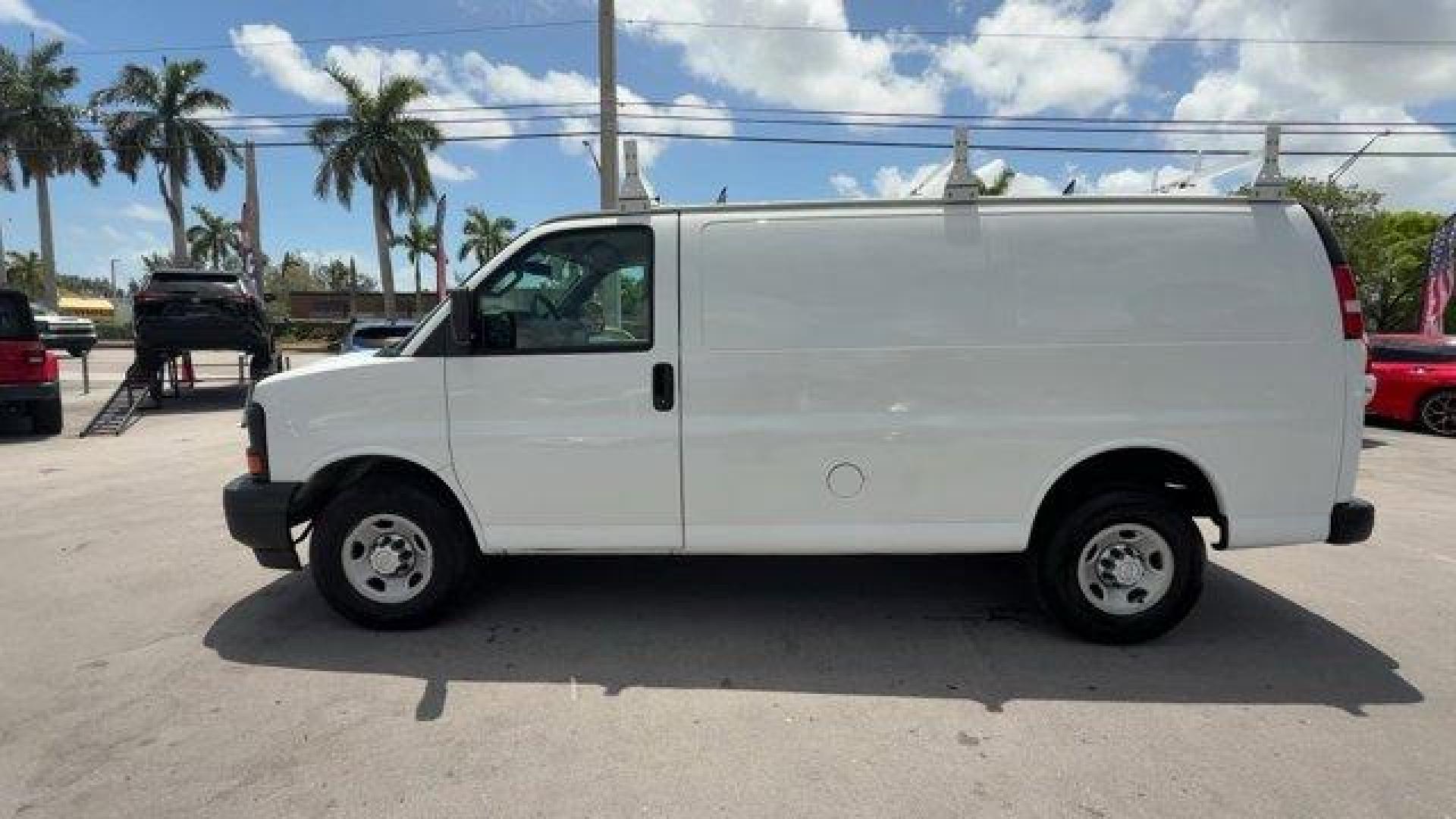 2017 Summit White /Medium Pewter Chevrolet Express Cargo Van (1GCWGAFF0H1) with an 8 4.8L engine, Automatic transmission, located at 27610 S Dixie Hwy, Homestead, FL, 33032, (305) 749-2348, 25.510241, -80.438301 - KBB.com 10 Most Awarded Brands. This Chevrolet Express Cargo Van delivers a Gas V8 4.8L/293 engine powering this Automatic transmission. VISORS, DRIVER AND FRONT PASSENGER vinyl in lieu of standard cloth, TRANSMISSION, 6-SPEED AUTOMATIC, HEAVY-DUTY, ELECTRONICALLY CONTROLLED with overdrive tow/haul - Photo#1