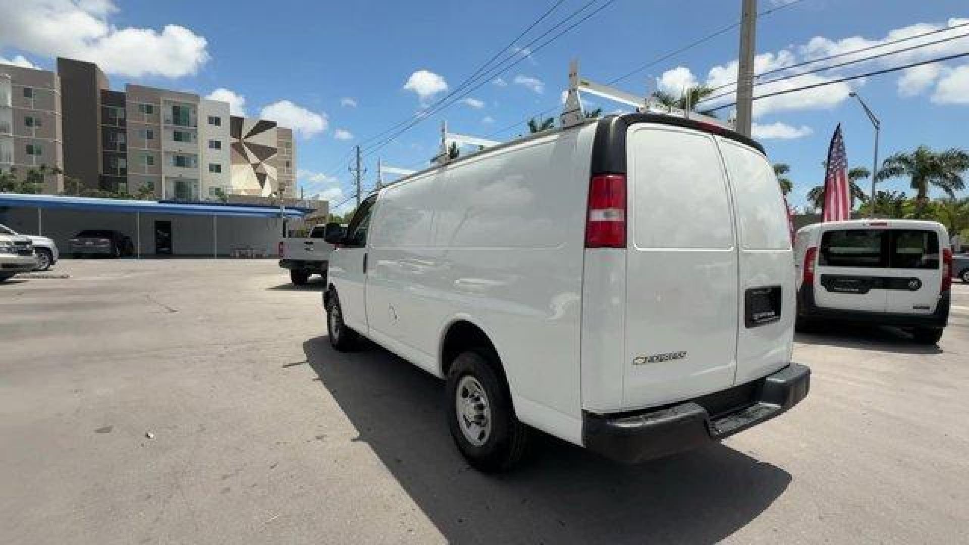 2017 Summit White /Medium Pewter Chevrolet Express Cargo Van (1GCWGAFF0H1) with an 8 4.8L engine, Automatic transmission, located at 27610 S Dixie Hwy, Homestead, FL, 33032, (305) 749-2348, 25.510241, -80.438301 - KBB.com 10 Most Awarded Brands. This Chevrolet Express Cargo Van delivers a Gas V8 4.8L/293 engine powering this Automatic transmission. VISORS, DRIVER AND FRONT PASSENGER vinyl in lieu of standard cloth, TRANSMISSION, 6-SPEED AUTOMATIC, HEAVY-DUTY, ELECTRONICALLY CONTROLLED with overdrive tow/haul - Photo#2