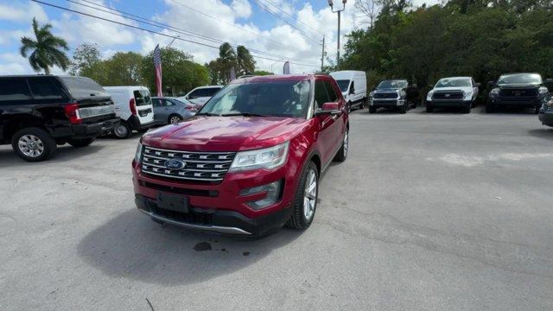 2016 Red Ford Explorer (1FM5K7F82GG) with an 6 3.5 L engine, Automatic transmission, located at 27610 S Dixie Hwy, Homestead, FL, 33032, (305) 749-2348, 25.510241, -80.438301 - KBB.com Best Buy Awards Finalist. Delivers 24 Highway MPG and 17 City MPG! This Ford Explorer delivers a Regular Unleaded V-6 3.5 L/213 engine powering this Automatic transmission. Wheels: 20 Premium Painted Aluminum, Voice Activated Dual Zone Front Automatic Air Conditioning, Valet Function.* This - Photo#0