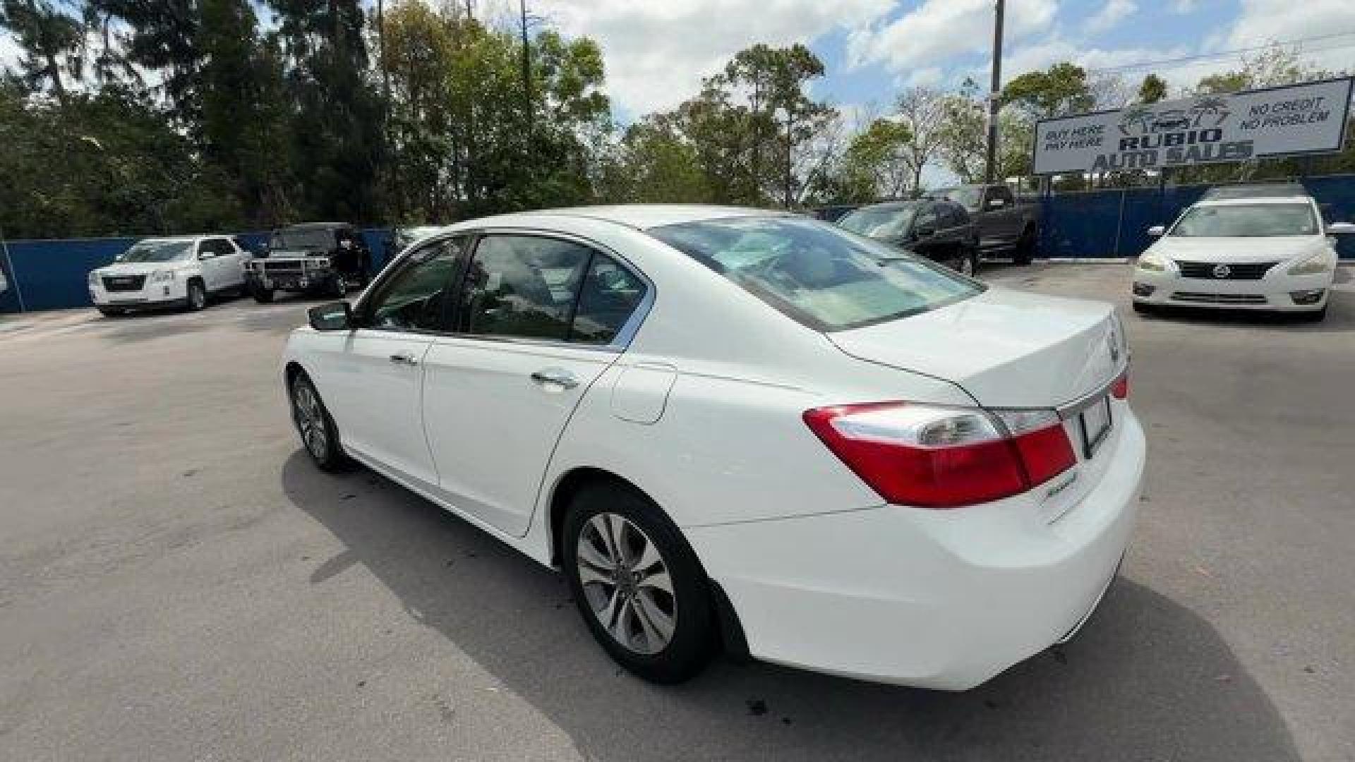 2014 White Honda Accord Sedan (1HGCR2F32EA) with an 4 2.4 L engine, Variable transmission, located at 27610 S Dixie Hwy, Homestead, FL, 33032, (305) 749-2348, 25.510241, -80.438301 - IIHS Top Safety Pick+. Delivers 36 Highway MPG and 27 City MPG! This Honda Accord Sedan boasts a Regular Unleaded I-4 2.4 L/144 engine powering this Variable transmission. Window Grid Antenna, Wheels: 16 Alloy, Vinyl Door Trim Insert.* This Honda Accord Sedan Features the Following Options *Valet Fu - Photo#2