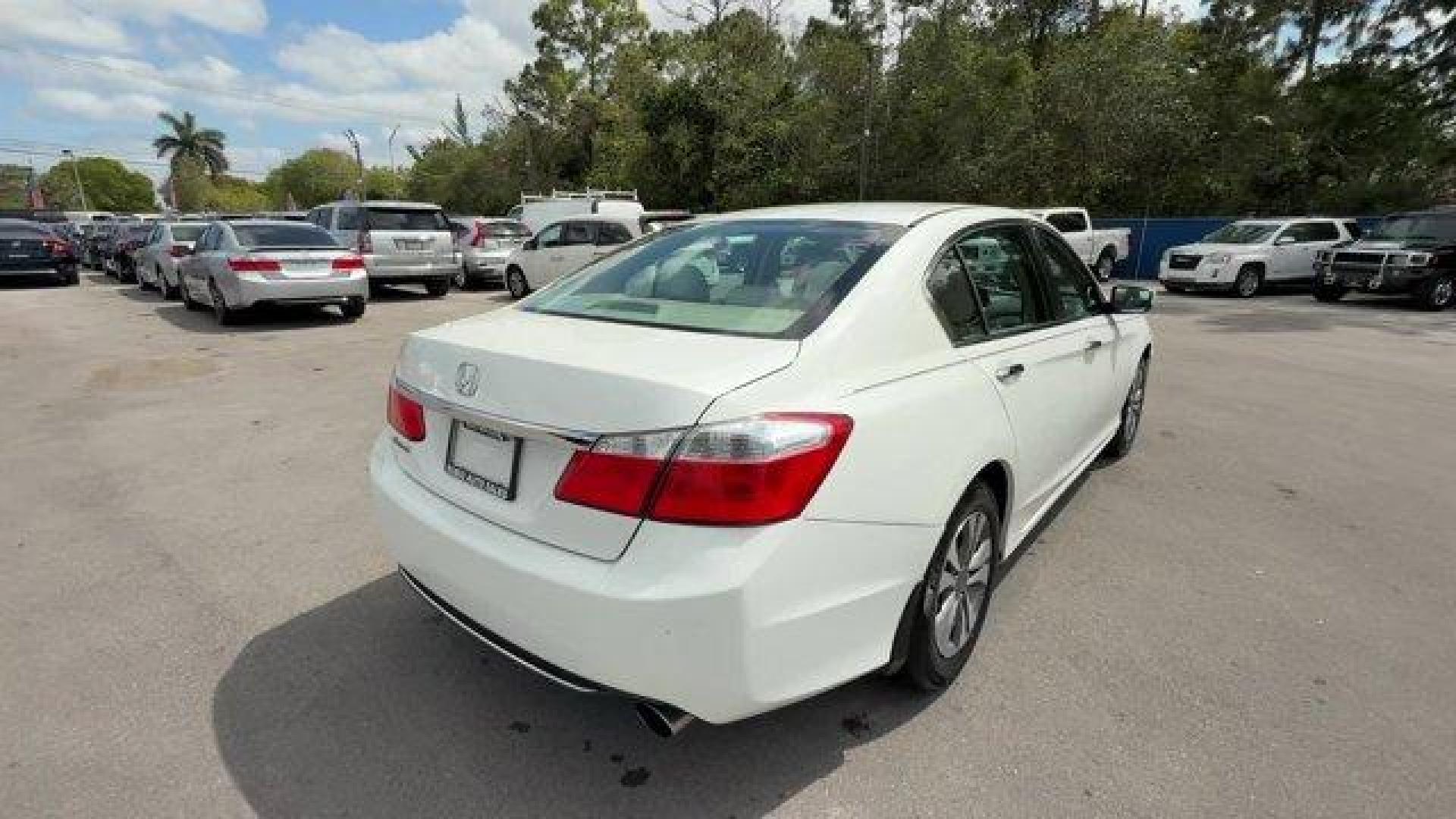 2014 White Honda Accord Sedan (1HGCR2F32EA) with an 4 2.4 L engine, Variable transmission, located at 27610 S Dixie Hwy, Homestead, FL, 33032, (305) 749-2348, 25.510241, -80.438301 - IIHS Top Safety Pick+. Delivers 36 Highway MPG and 27 City MPG! This Honda Accord Sedan boasts a Regular Unleaded I-4 2.4 L/144 engine powering this Variable transmission. Window Grid Antenna, Wheels: 16 Alloy, Vinyl Door Trim Insert.* This Honda Accord Sedan Features the Following Options *Valet Fu - Photo#4