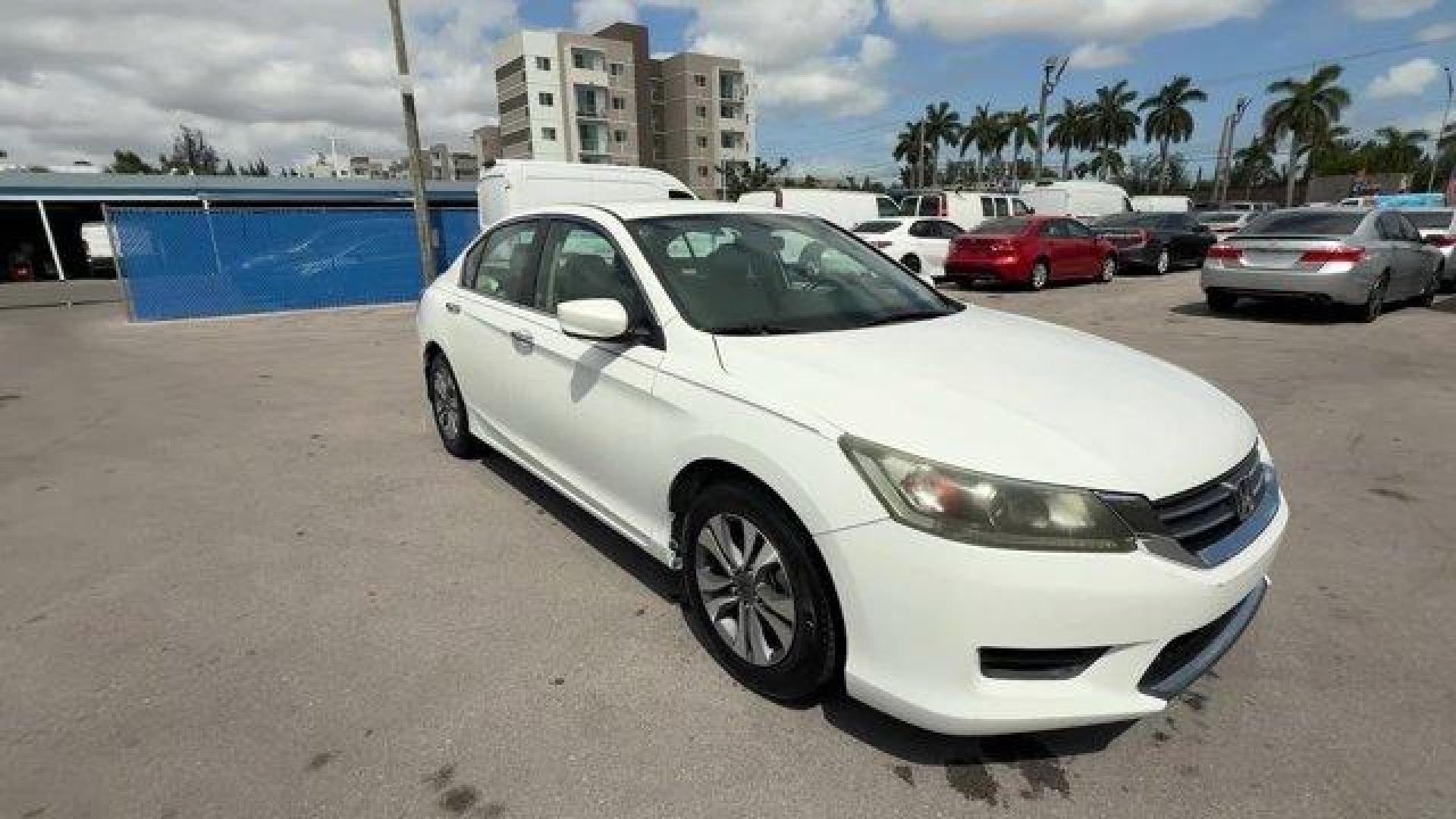 2014 White Honda Accord Sedan (1HGCR2F32EA) with an 4 2.4 L engine, Variable transmission, located at 27610 S Dixie Hwy, Homestead, FL, 33032, (305) 749-2348, 25.510241, -80.438301 - IIHS Top Safety Pick+. Delivers 36 Highway MPG and 27 City MPG! This Honda Accord Sedan boasts a Regular Unleaded I-4 2.4 L/144 engine powering this Variable transmission. Window Grid Antenna, Wheels: 16 Alloy, Vinyl Door Trim Insert.* This Honda Accord Sedan Features the Following Options *Valet Fu - Photo#6
