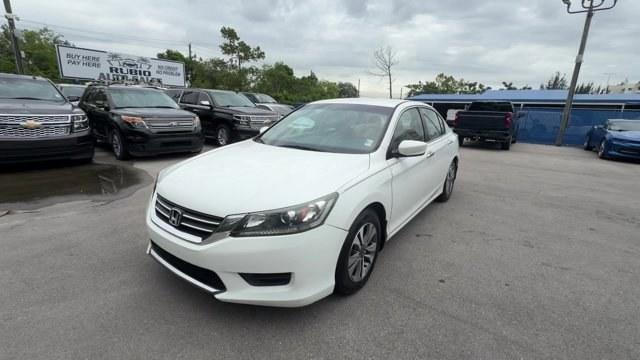 2014 White Honda Accord Sedan (1HGCR2F32EA) with an 4 2.4 L engine, Variable transmission, located at 27610 S Dixie Hwy, Homestead, FL, 33032, (305) 749-2348, 25.510241, -80.438301 - IIHS Top Safety Pick+. Delivers 36 Highway MPG and 27 City MPG! This Honda Accord Sedan boasts a Regular Unleaded I-4 2.4 L/144 engine powering this Variable transmission. Window Grid Antenna, Wheels: 16 Alloy, Vinyl Door Trim Insert.* This Honda Accord Sedan Features the Following Options *Valet Fu- Photo#0