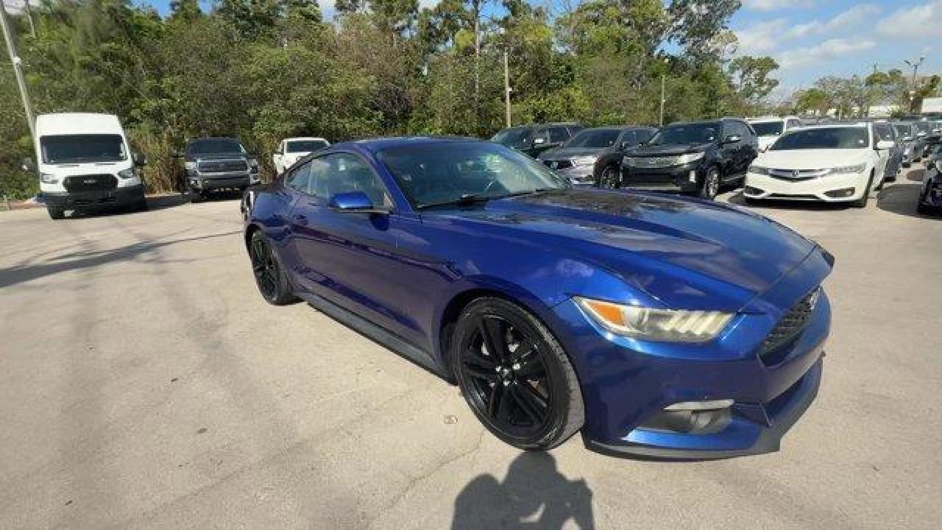 2015 Blue Ford Mustang (1FA6P8TH4F5) with an 4 2.3 L engine, Automatic transmission, located at 27610 S Dixie Hwy, Homestead, FL, 33032, (305) 749-2348, 25.510241, -80.438301 - KBB.com Best Buy Awards Finalist. Only 109,920 Miles! Boasts 31 Highway MPG and 22 City MPG! This Ford Mustang delivers a Intercooled Turbo Premium Unleaded I-4 2.3 L/140 engine powering this Automatic transmission. Trunk Rear Cargo Access, Trip Computer, Transmission: 6-Speed Manual.*This Ford Must - Photo#6
