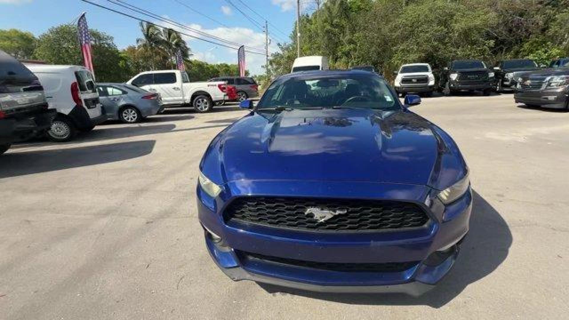 2015 Blue Ford Mustang (1FA6P8TH4F5) with an 4 2.3 L engine, Automatic transmission, located at 27610 S Dixie Hwy, Homestead, FL, 33032, (305) 749-2348, 25.510241, -80.438301 - KBB.com Best Buy Awards Finalist. Only 109,920 Miles! Boasts 31 Highway MPG and 22 City MPG! This Ford Mustang delivers a Intercooled Turbo Premium Unleaded I-4 2.3 L/140 engine powering this Automatic transmission. Trunk Rear Cargo Access, Trip Computer, Transmission: 6-Speed Manual.*This Ford Must - Photo#7