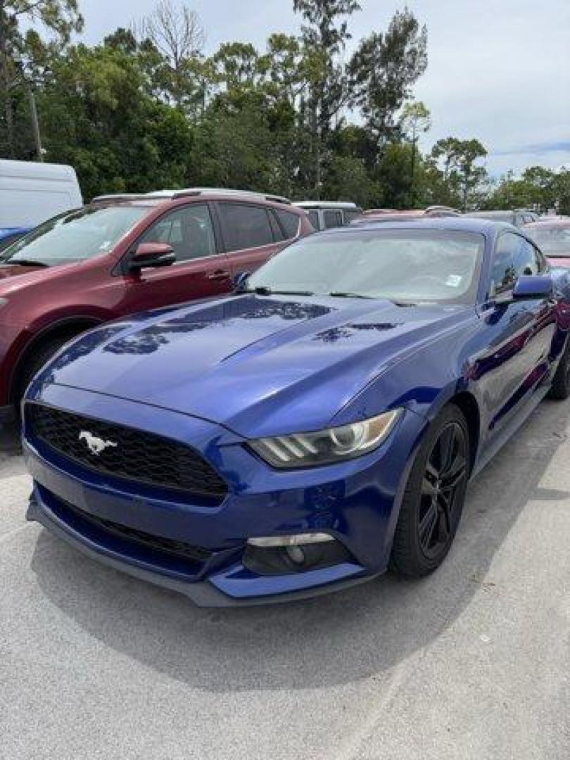 2015 Blue Ford Mustang (1FA6P8TH4F5) with an 4 2.3 L engine, Automatic transmission, located at 27610 S Dixie Hwy, Homestead, FL, 33032, (305) 749-2348, 25.510241, -80.438301 - KBB.com Best Buy Awards Finalist. Only 109,920 Miles! Boasts 31 Highway MPG and 22 City MPG! This Ford Mustang delivers a Intercooled Turbo Premium Unleaded I-4 2.3 L/140 engine powering this Automatic transmission. Trunk Rear Cargo Access, Trip Computer, Transmission: 6-Speed Manual.*This Ford Must - Photo#0