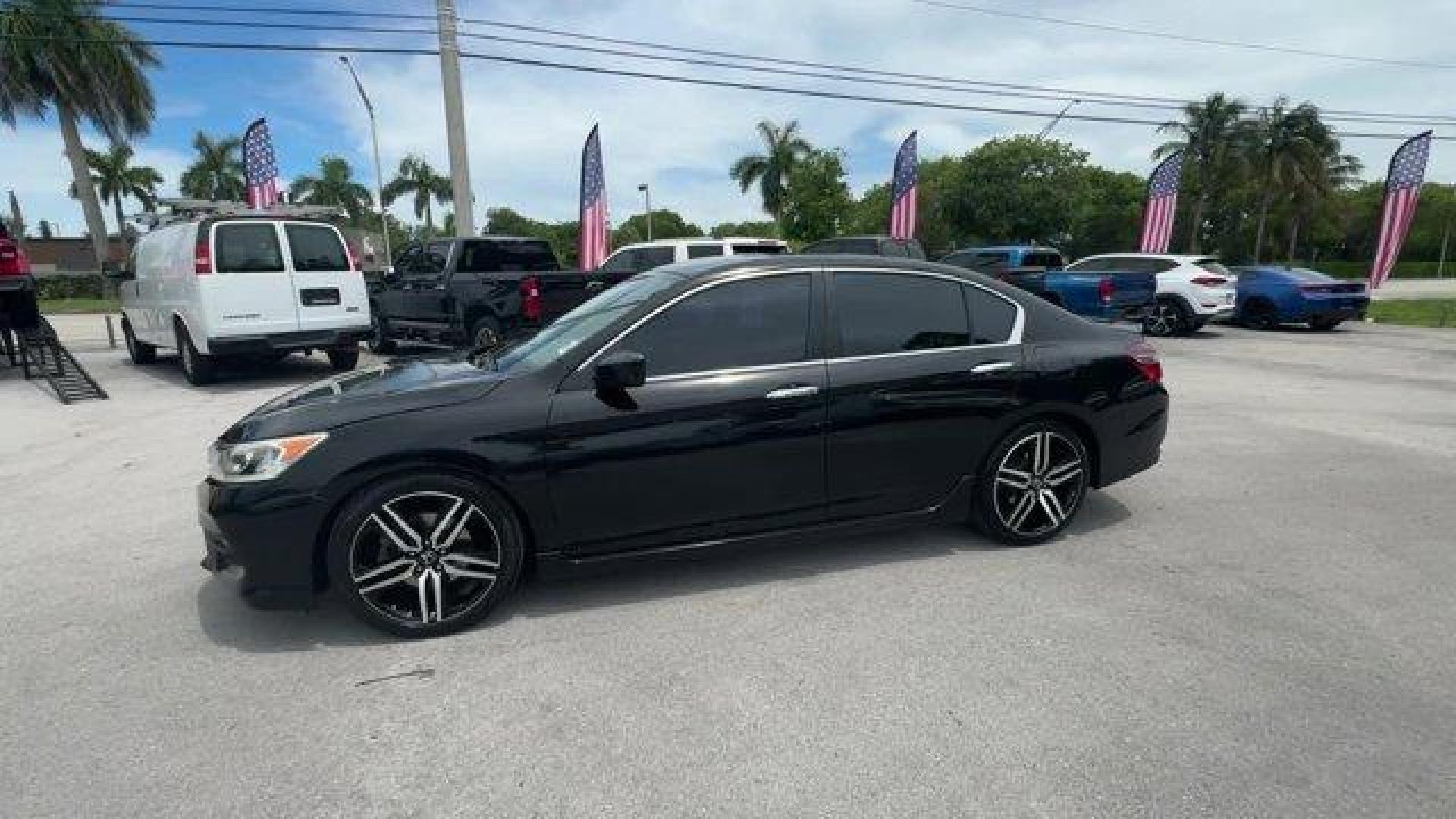 2017 Black Honda Accord Sedan Sport Special Edition (1HGCR2F1XHA) with an 4 2.4 L engine, Variable transmission, located at 27610 S Dixie Hwy, Homestead, FL, 33032, (305) 749-2348, 25.510241, -80.438301 - IIHS Top Safety Pick+. Scores 34 Highway MPG and 26 City MPG! This Honda Accord Sedan delivers a Regular Unleaded I-4 2.4 L/144 engine powering this Variable transmission. Window Grid Antenna, Wheels: 19 Alloy, VSA Electronic Stability Control (ESC).* This Honda Accord Sedan Features the Following O - Photo#1