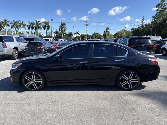 2017 Black Honda Accord Sedan Sport Special Edition (1HGCR2F1XHA) with an 4 2.4 L engine, Variable transmission, located at 27610 S Dixie Hwy, Homestead, FL, 33032, (305) 749-2348, 25.510241, -80.438301 - IIHS Top Safety Pick+. Scores 34 Highway MPG and 26 City MPG! This Honda Accord Sedan delivers a Regular Unleaded I-4 2.4 L/144 engine powering this Variable transmission. Window Grid Antenna, Wheels: 19 Alloy, VSA Electronic Stability Control (ESC).* This Honda Accord Sedan Features the Following O - Photo#1
