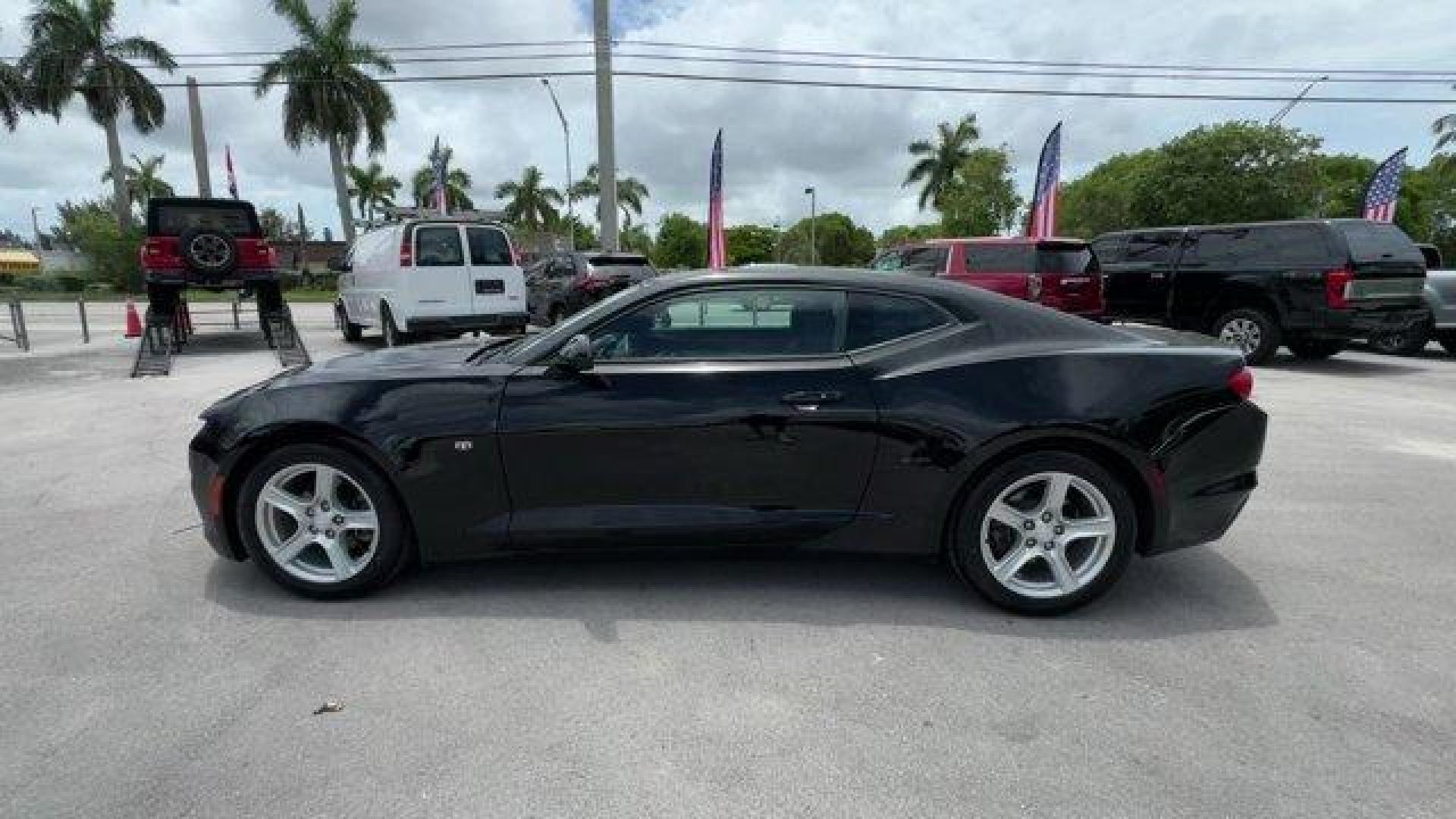 2020 Black /Jet Black Chevrolet Camaro (1G1FB1RS1L0) with an 6 3.6L engine, Automatic transmission, located at 27610 S Dixie Hwy, Homestead, FL, 33032, (305) 749-2348, 25.510241, -80.438301 - Only 59,760 Miles! Boasts 31 Highway MPG and 22 City MPG! This Chevrolet Camaro boasts a Gas V6 3.6L/222 engine powering this Automatic transmission. WHEELS, 18 (45.7 CM) SILVER-PAINTED ALUMINUM (STD), TIRES, 245/50R18, BLACKWALL, ALL-SEASON (STD), TIRE INFLATION KIT.*This Chevrolet Camaro Comes Equ - Photo#1