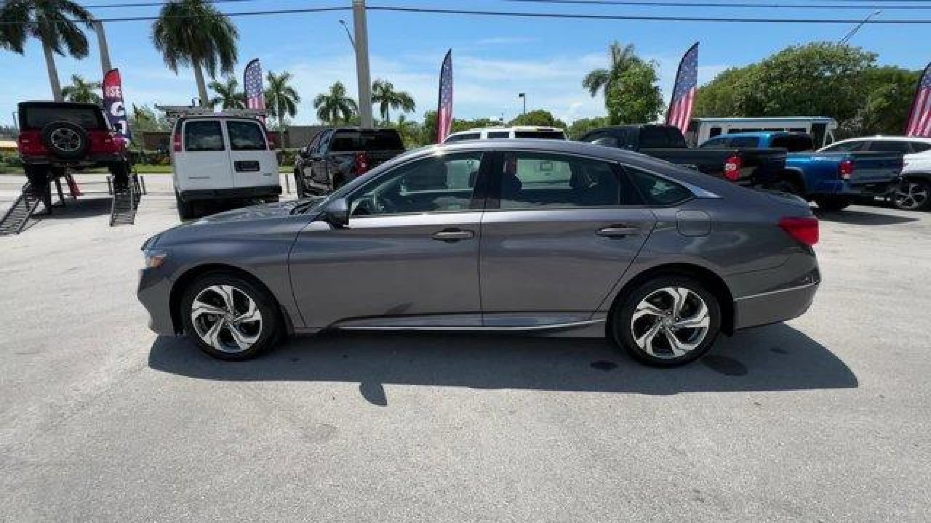 2018 Gray Honda Accord Sedan (1HGCV1F48JA) with an 4 1.5 L engine, Variable transmission, located at 27610 S Dixie Hwy, Homestead, FL, 33032, (305) 749-2348, 25.510241, -80.438301 - ALG Residual Value Awards, Residual Value Awards. Only 62,519 Miles! Boasts 38 Highway MPG and 30 City MPG! This Honda Accord Sedan boasts a Intercooled Turbo Regular Unleaded I-4 1.5 L/91 engine powering this Variable transmission. Wheels: 17 Machine-Finished Alloy, VSA Electronic Stability Control - Photo#1