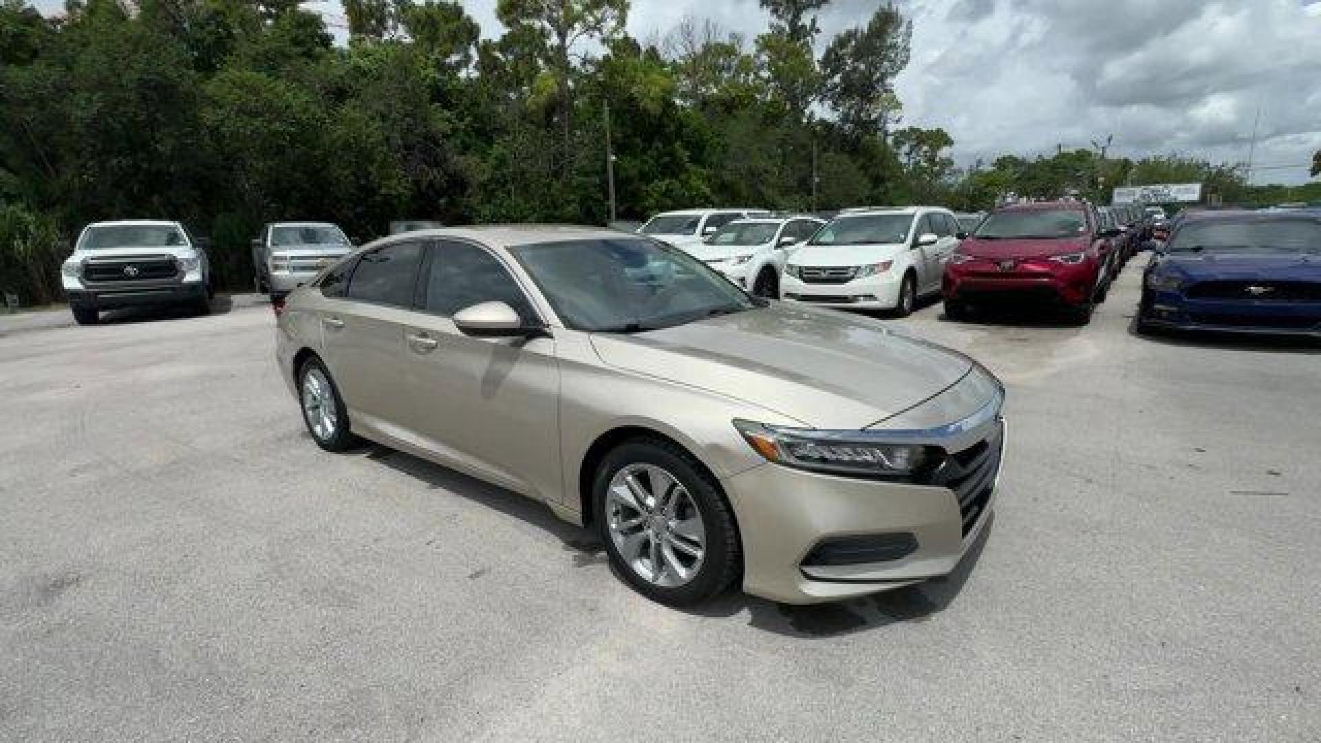 2018 Gold Honda Accord Sedan (1HGCV1F19JA) with an 4 1.5 L engine, Variable transmission, located at 27610 S Dixie Hwy, Homestead, FL, 33032, (305) 749-2348, 25.510241, -80.438301 - ALG Residual Value Awards, Residual Value Awards. Boasts 38 Highway MPG and 30 City MPG! This Honda Accord Sedan delivers a Intercooled Turbo Regular Unleaded I-4 1.5 L/91 engine powering this Variable transmission. Wheels: 17 Silver-Painted Alloy, VSA Electronic Stability Control (ESC), Valet Funct - Photo#6
