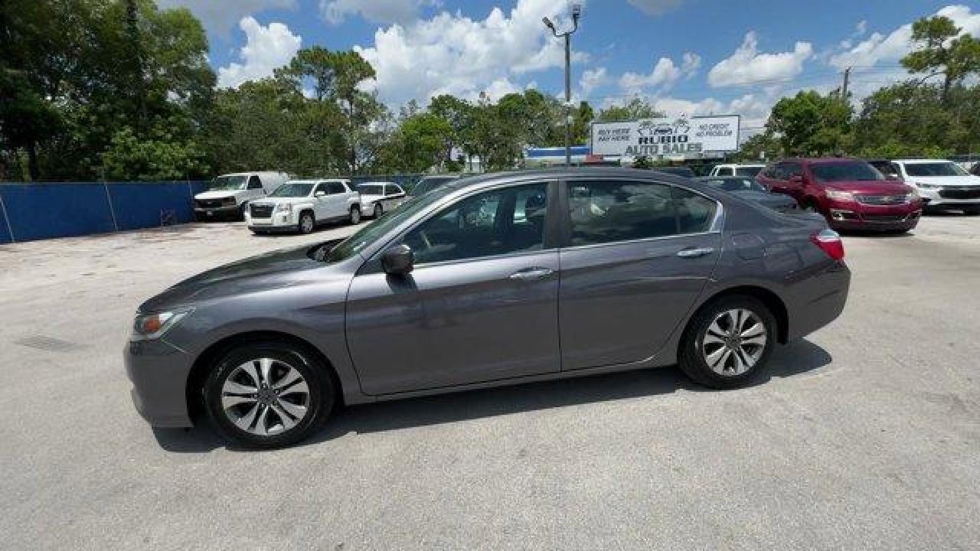 2013 Gray Honda Accord Sdn (1HGCR2F37DA) with an 4 2.4L engine, Variable transmission, located at 27610 S Dixie Hwy, Homestead, FL, 33032, (305) 749-2348, 25.510241, -80.438301 - IIHS Top Safety Pick. Boasts 36 Highway MPG and 27 City MPG! This Honda Accord Sdn delivers a Gas I4 2.4L/144 engine powering this Variable transmission. Vehicle Stability Assist (VSA) w/traction control, Variable intermittent flush windshield wipers, Tire pressure monitoring system.*This Honda Acco - Photo#1