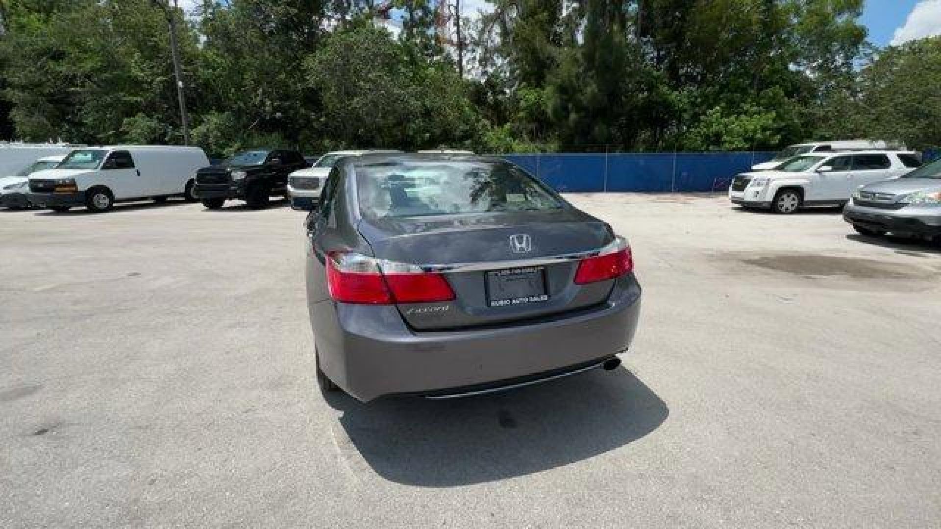 2013 Gray Honda Accord Sdn (1HGCR2F37DA) with an 4 2.4L engine, Variable transmission, located at 27610 S Dixie Hwy, Homestead, FL, 33032, (305) 749-2348, 25.510241, -80.438301 - IIHS Top Safety Pick. Boasts 36 Highway MPG and 27 City MPG! This Honda Accord Sdn delivers a Gas I4 2.4L/144 engine powering this Variable transmission. Vehicle Stability Assist (VSA) w/traction control, Variable intermittent flush windshield wipers, Tire pressure monitoring system.*This Honda Acco - Photo#3