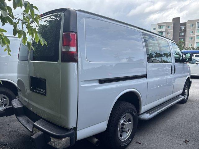 2019 Summit White /Jet Black/Medium Dark Pewter Chevrolet Express Cargo Van (1GCWGAFGXK1) with an 8 6.0L engine, Automatic transmission, located at 27610 S Dixie Hwy, Homestead, FL, 33032, (305) 749-2348, 25.510241, -80.438301 - This Chevrolet Express Cargo Van boasts a Gas/Ethanol V8 6.0L/364 engine powering this Automatic transmission. WINDOW SECURITY BAR, REAR SIDE DOOR GLASS, TRANSMISSION, 6-SPEED AUTOMATIC, HEAVY-DUTY, ELECTRONICALLY CONTROLLED with overdrive and tow/haul mode. Includes Cruise Grade Braking, Powertrain - Photo#2