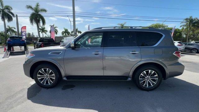 2018 Gun Metallic /Charcoal Nissan Armada (JN8AY2ND2JX) with an 8 5.6 L engine, Automatic transmission, located at 27610 S Dixie Hwy, Homestead, FL, 33032, (305) 749-2348, 25.510241, -80.438301 - Only 82,245 Miles! Scores 19 Highway MPG and 14 City MPG! This Nissan Armada boasts a Regular Unleaded V-8 5.6 L/339 engine powering this Automatic transmission. GUN METALLIC, CHARCOAL, LEATHER-APPOINTED SEAT TRIM, [Z66] ACTIVATION DISCLAIMER.*This Nissan Armada Comes Equipped with These Options *Wi - Photo#1
