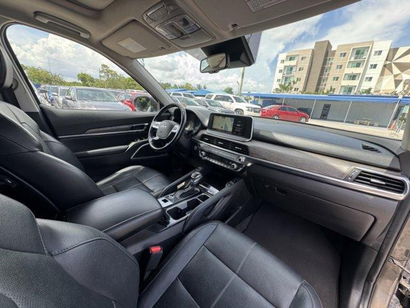 2022 Dark Moss /Black Kia Telluride (5XYP3DHC6NG) with an 6 3.8 L engine, Automatic transmission, located at 27610 S Dixie Hwy, Homestead, FL, 33032, (305) 749-2348, 25.510241, -80.438301 - Boasts 24 Highway MPG and 19 City MPG! This Kia Telluride delivers a Regular Unleaded V-6 3.8 L/231 engine powering this Automatic transmission. CARPETED FLOOR MATS, BLACK, LEATHER SEAT TRIM, Variable Intermittent Wipers.* This Kia Telluride Features the Following Options *Trunk/Hatch Auto-Latch, Tr - Photo#13