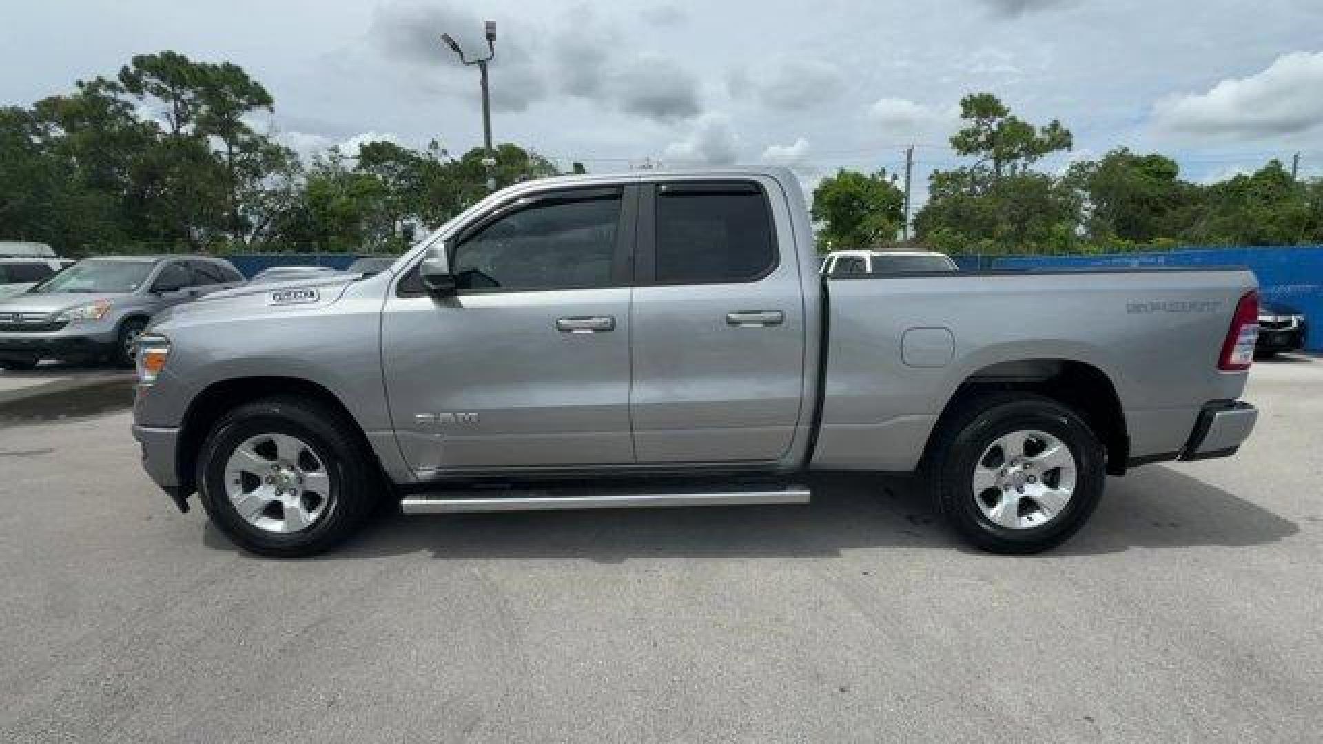2021 Billet Silver Metallic Clearcoat /Black Ram 1500 (1C6RREBT7MN) with an 8 5.7 L engine, Automatic transmission, located at 27610 S Dixie Hwy, Homestead, FL, 33032, (305) 749-2348, 25.510241, -80.438301 - Scores 22 Highway MPG and 15 City MPG! This Ram 1500 boasts a Regular Unleaded V-8 5.7 L/345 engine powering this Automatic transmission. TRANSMISSION: 8-SPEED AUTOMATIC (8HP75), TIRES: 275/65R18 BSW ALL SEASON LRR (STD), RADIO: UCONNECT 4 W/8.4 DISPLAY.* This Ram 1500 Features the Following Options - Photo#1