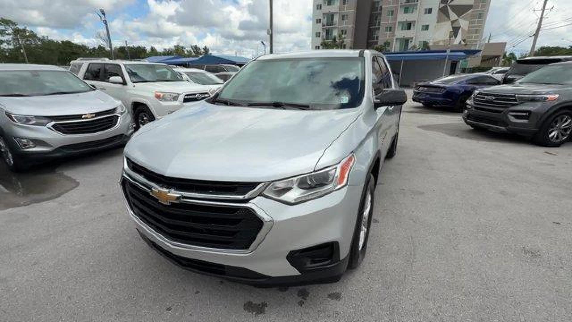 2018 Silver Ice Metallic /Jet Black Chevrolet Traverse (1GNERFKW2JJ) with an 6 3.6L engine, Automatic transmission, located at 27610 S Dixie Hwy, Homestead, FL, 33032, (305) 749-2348, 25.510241, -80.438301 - KBB.com Best Family Cars. Boasts 27 Highway MPG and 18 City MPG! This Chevrolet Traverse delivers a Gas V6 3.6L/ engine powering this Automatic transmission. TRANSMISSION, 9-SPEED AUTOMATIC (STD), SILVER ICE METALLIC, SEATS, FRONT BUCKET (STD).* This Chevrolet Traverse Features the Following Options - Photo#0