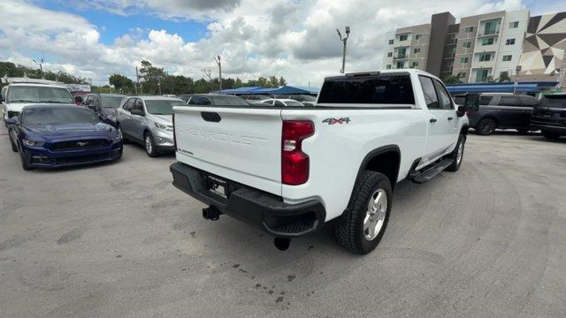 2020 Summit White /Jet Black Chevrolet Silverado 2500HD (1GC1YLEY0LF) with an 8 6.6L engine, Automatic transmission, located at 27610 S Dixie Hwy, Homestead, FL, 33032, (305) 749-2348, 25.510241, -80.438301 - This Chevrolet Silverado 2500HD boasts a Turbocharged Diesel V8 6.6L/403 engine powering this Automatic transmission. WORK TRUCK PREFERRED EQUIPMENT GROUP includes standard equipment, WINTER GRILLE COVER, TRANSMISSION, ALLISON 10-SPEED AUTOMATIC.* This Chevrolet Silverado 2500HD Features the Followi - Photo#4