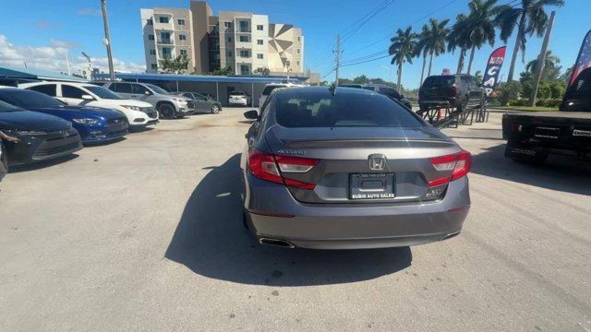 2018 Gray Honda Accord Sedan (1HGCV2F37JA) with an 4 2.0 L engine, Automatic transmission, located at 27610 S Dixie Hwy, Homestead, FL, 33032, (305) 749-2348, 25.510241, -80.438301 - ALG Residual Value Awards, Residual Value Awards. Delivers 32 Highway MPG and 22 City MPG! This Honda Accord Sedan delivers a Intercooled Turbo Regular Unleaded I-4 2.0 L/122 engine powering this Automatic transmission. Wheels: 19 Machine-Finished Alloy w/Black Inserts, VSA Electronic Stability Cont - Photo#3