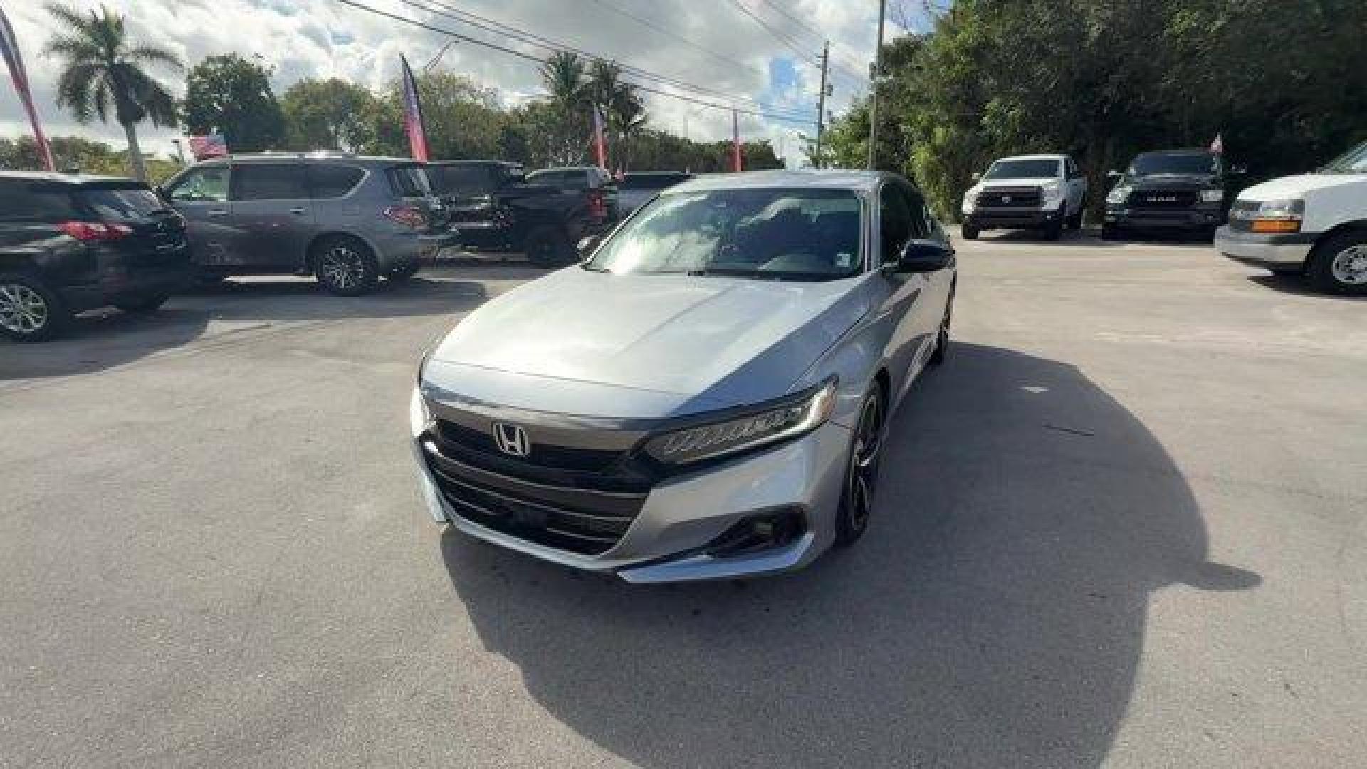2021 Silver Honda Accord Sedan (1HGCV2F35MA) with an 4 2.0 L engine, Automatic transmission, located at 27610 S Dixie Hwy, Homestead, FL, 33032, (305) 749-2348, 25.510241, -80.438301 - Scores 32 Highway MPG and 22 City MPG! This Honda Accord Sedan delivers a Intercooled Turbo Regular Unleaded I-4 2.0 L/122 engine powering this Automatic transmission. Wheels: 19 Machine-Finished Alloy w/Black Inserts, Vehicle Stability Assist (VSA) Electronic Stability Control (ESC), Valet Function - Photo#0