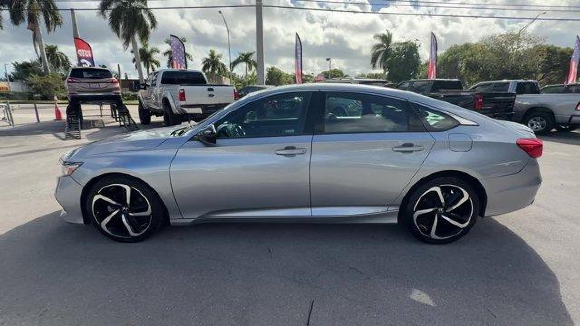 2021 Silver Honda Accord Sedan (1HGCV2F35MA) with an 4 2.0 L engine, Automatic transmission, located at 27610 S Dixie Hwy, Homestead, FL, 33032, (305) 749-2348, 25.510241, -80.438301 - Scores 32 Highway MPG and 22 City MPG! This Honda Accord Sedan delivers a Intercooled Turbo Regular Unleaded I-4 2.0 L/122 engine powering this Automatic transmission. Wheels: 19 Machine-Finished Alloy w/Black Inserts, Vehicle Stability Assist (VSA) Electronic Stability Control (ESC), Valet Function - Photo#1