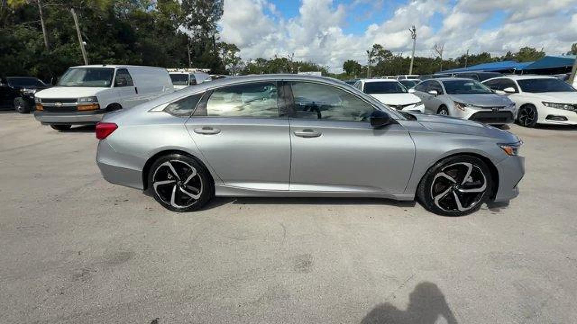 2021 Silver Honda Accord Sedan (1HGCV2F35MA) with an 4 2.0 L engine, Automatic transmission, located at 27610 S Dixie Hwy, Homestead, FL, 33032, (305) 749-2348, 25.510241, -80.438301 - Scores 32 Highway MPG and 22 City MPG! This Honda Accord Sedan delivers a Intercooled Turbo Regular Unleaded I-4 2.0 L/122 engine powering this Automatic transmission. Wheels: 19 Machine-Finished Alloy w/Black Inserts, Vehicle Stability Assist (VSA) Electronic Stability Control (ESC), Valet Function - Photo#5