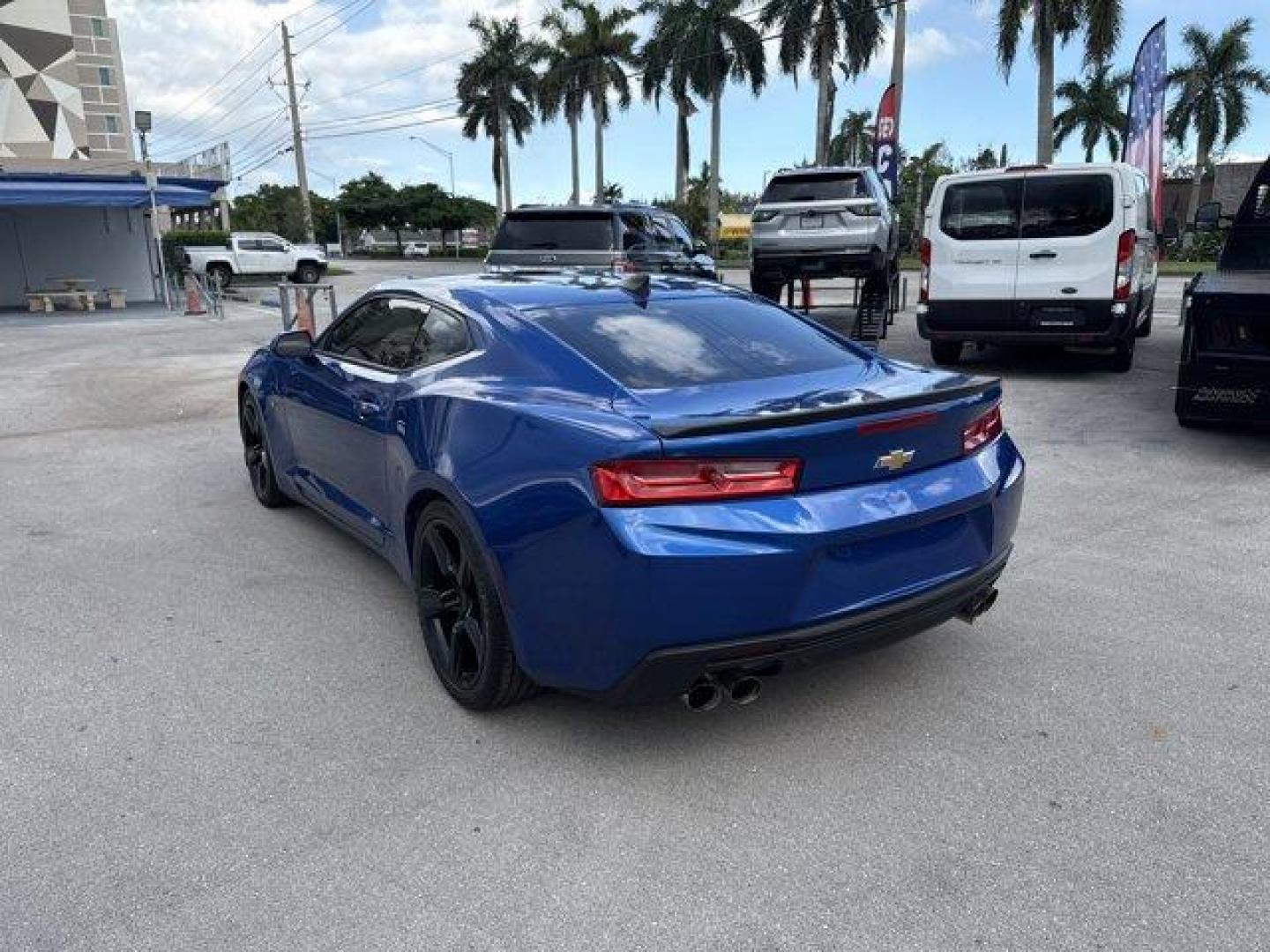 2018 Hyper Blue Metallic /Jet Black Chevrolet Camaro (1G1FD1RS9J0) with an 6 3.6L engine, Automatic transmission, located at 27610 S Dixie Hwy, Homestead, FL, 33032, (305) 749-2348, 25.510241, -80.438301 - KBB.com 10 Coolest Cars Under $25,000. Only 43,411 Miles! Delivers 31 Highway MPG and 19 City MPG! This Chevrolet Camaro boasts a Gas V6 3.6L/222 engine powering this Automatic transmission. TRANSMISSION, 8-SPEED AUTOMATIC includes transmission oil cooler and (BTV) remote vehicle starter system, TIR - Photo#2