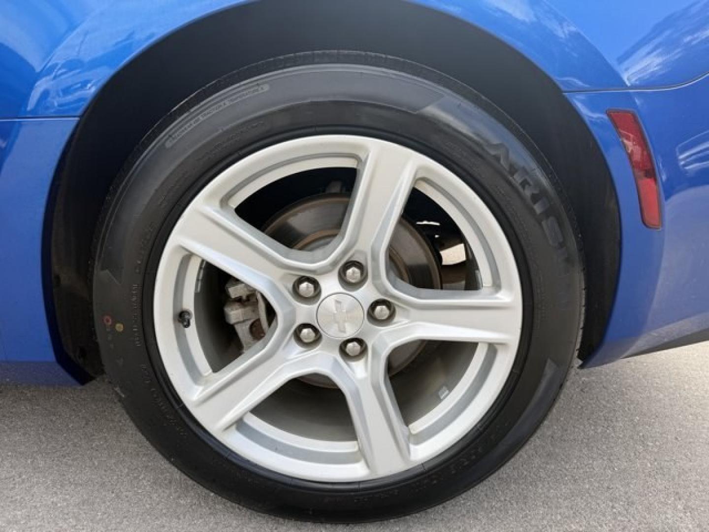 2016 Hyper Blue Metallic /Jet Black Chevrolet Camaro (1G1FA1RX8G0) with an 4 2.0L engine, Manual transmission, located at 27610 S Dixie Hwy, Homestead, FL, 33032, (305) 749-2348, 25.510241, -80.438301 - Ward's 10 Best Engines. Only 95,841 Miles! Boasts 30 Highway MPG and 21 City MPG! This Chevrolet Camaro delivers a Gas I4 2.0L/122 engine powering this Manual transmission. WHEELS, 18 (45.7 CM) SILVER-PAINTED ALUMINUM (STD), TRANSMISSION, 6-SPEED MANUAL (STD), TIRES, 245/50R18, BLACKWALL, ALL-SEASON- Photo#16