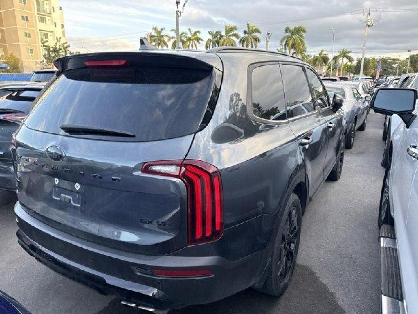 2021 Gravity Grey /Black Kia Telluride (5XYP3DHC5MG) with an 6 3.8 L engine, Automatic transmission, located at 27610 S Dixie Hwy, Homestead, FL, 33032, (305) 749-2348, 25.510241, -80.438301 - Boasts 24 Highway MPG and 19 City MPG! This Kia Telluride boasts a Regular Unleaded V-6 3.8 L/231 engine powering this Automatic transmission. WHEEL LOCKS, CARPETED FLOOR MATS, BLACK, LEATHER SEAT TRIM.* This Kia Telluride Features the Following Options *Wireless Phone Connectivity, Vehicle Stabilit - Photo#2