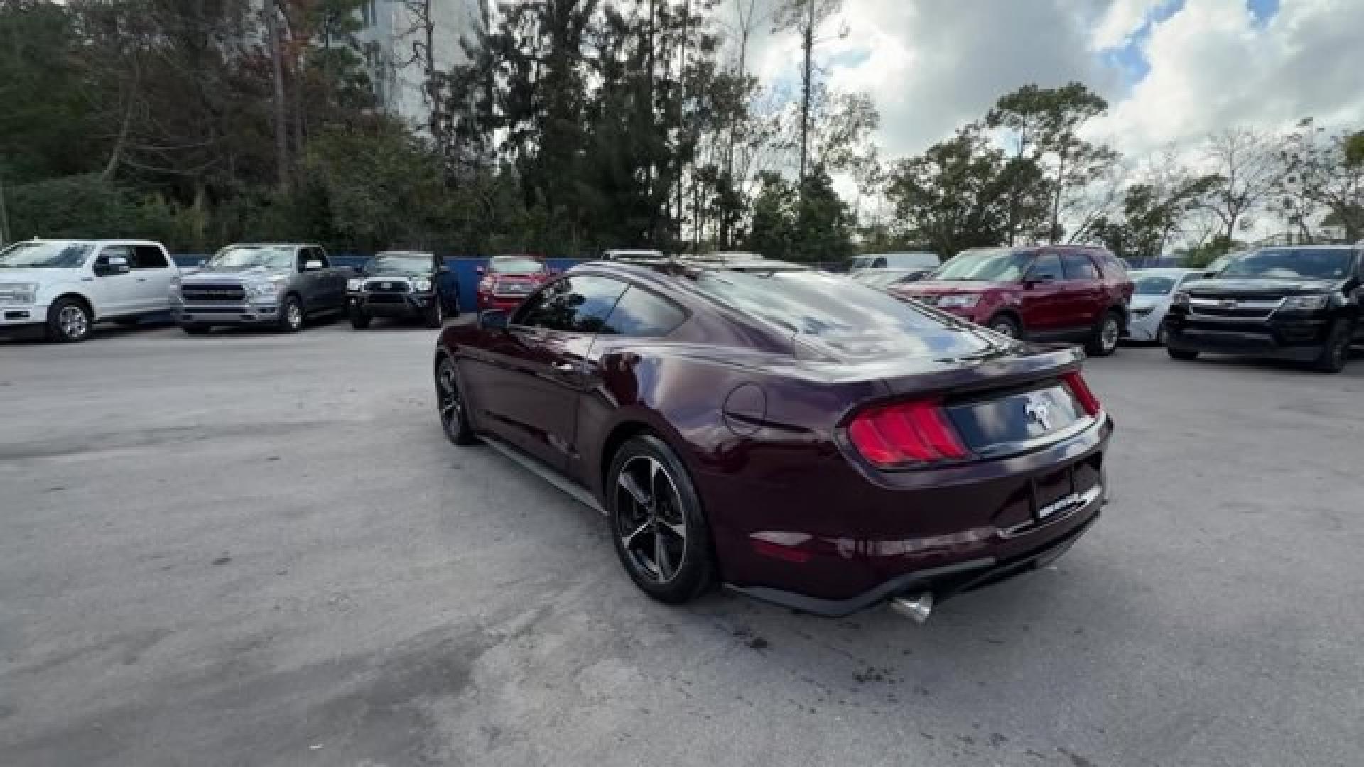 2018 Burgundy Ford Mustang (1FA6P8TH2J5) with an 4 2.3 L engine, Automatic transmission, located at 27610 S Dixie Hwy, Homestead, FL, 33032, (305) 749-2348, 25.510241, -80.438301 - KBB.com 10 Coolest Cars Under $25,000. Only 72,690 Miles! Delivers 31 Highway MPG and 21 City MPG! This Ford Mustang delivers a Intercooled Turbo Premium Unleaded I-4 2.3 L/140 engine powering this Automatic transmission. ENGINE: 2.3L ECOBOOST (STD), Wheels w/Locks, Trunk Rear Cargo Access.* This Fo - Photo#2